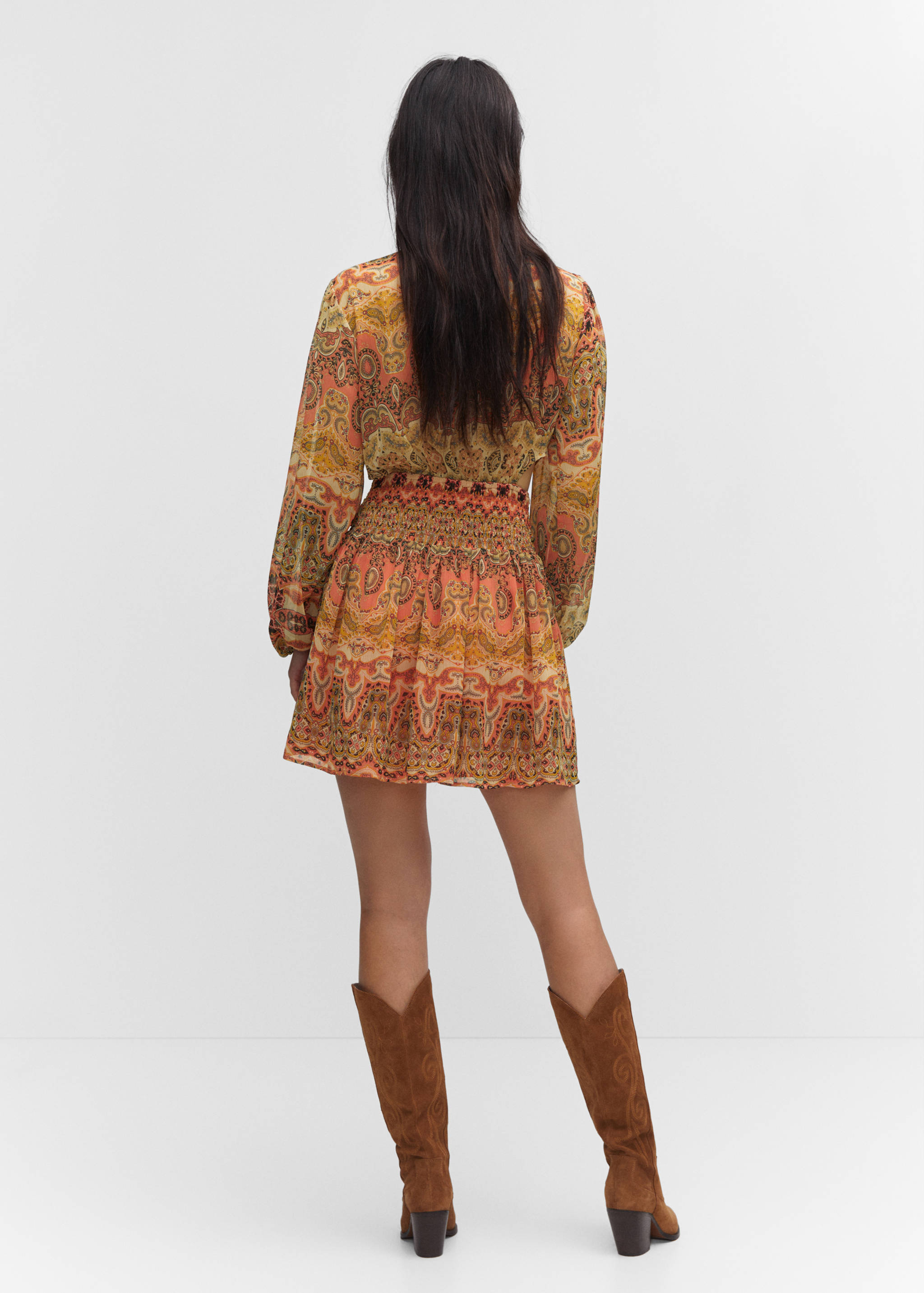 Vestido estampado aberturas - Reverso del artículo