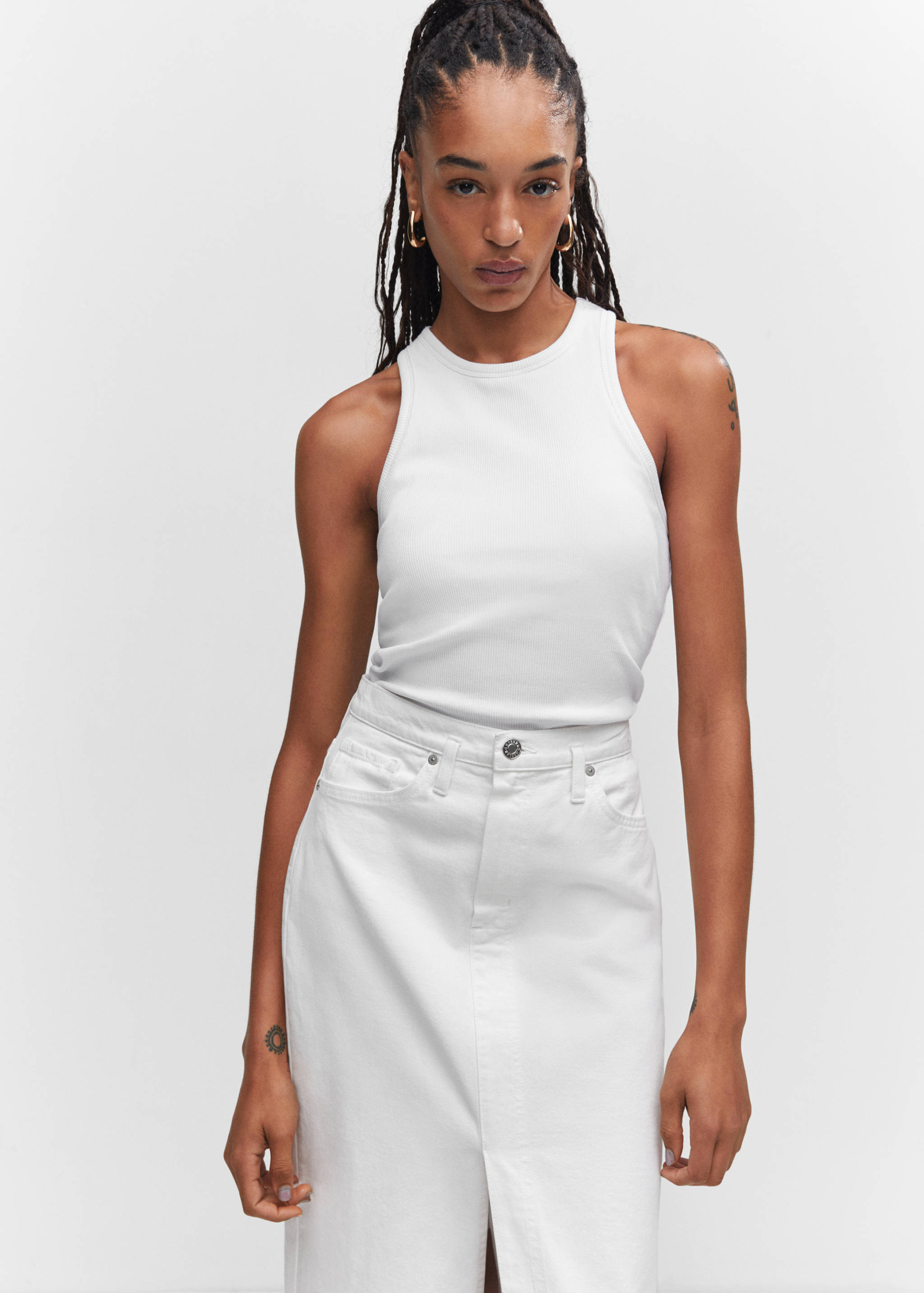Halter top with low-cut back - Medium plane