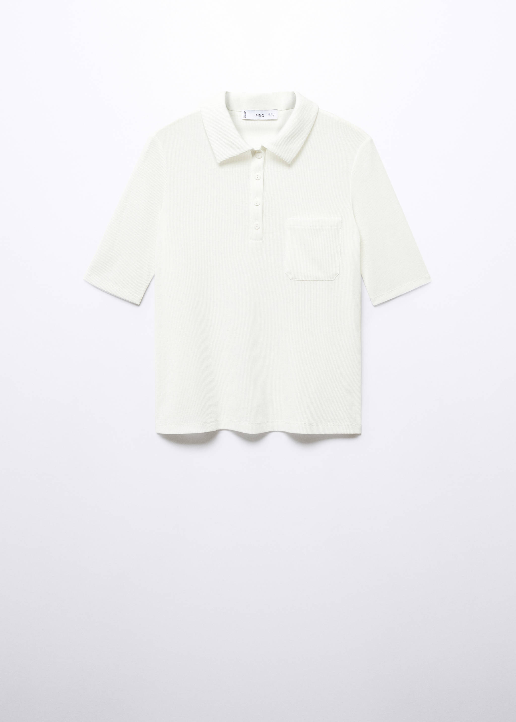 Short-sleeved polo shirt with buttons - Article without model