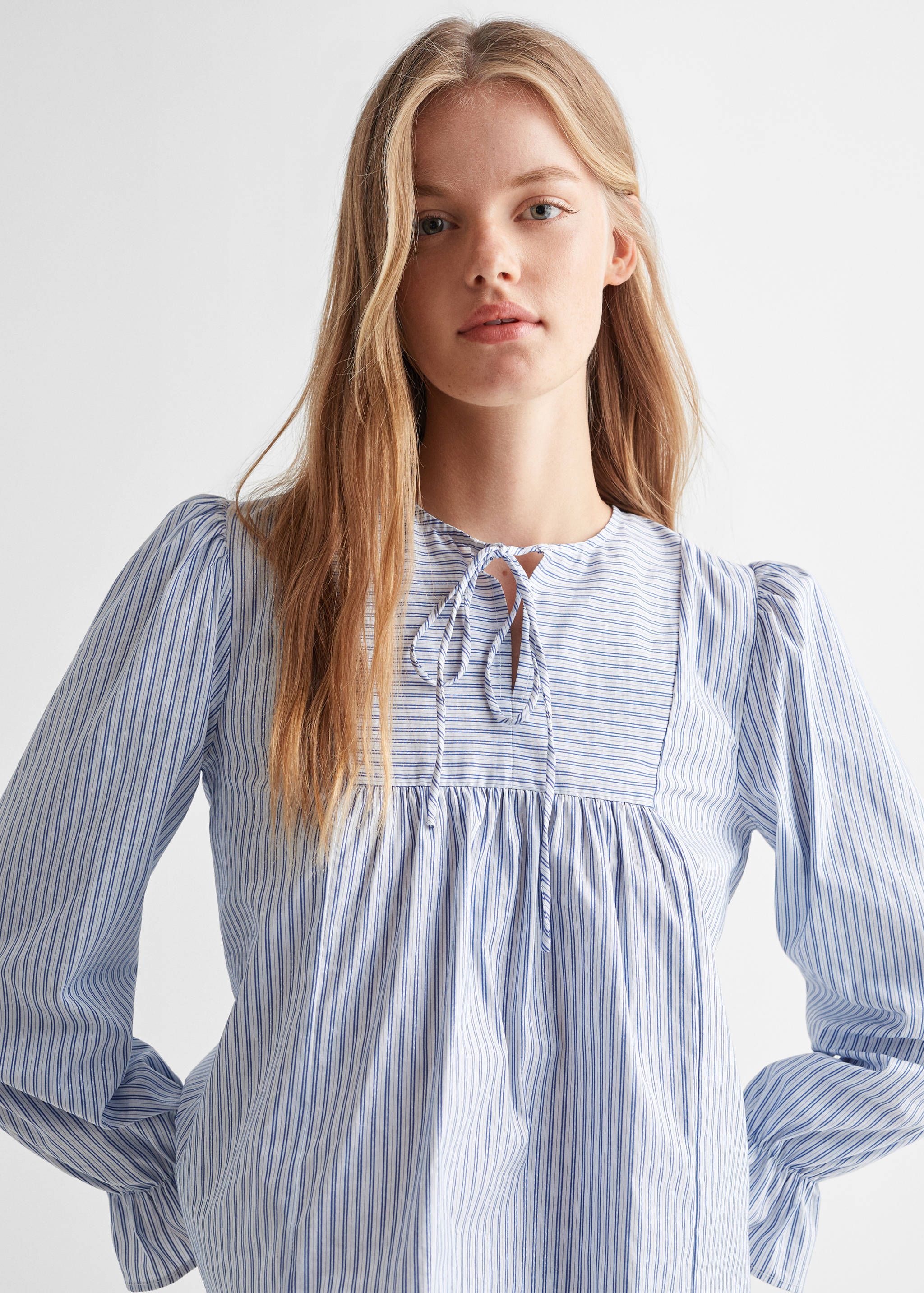 Striped cotton blouse - Details of the article 1