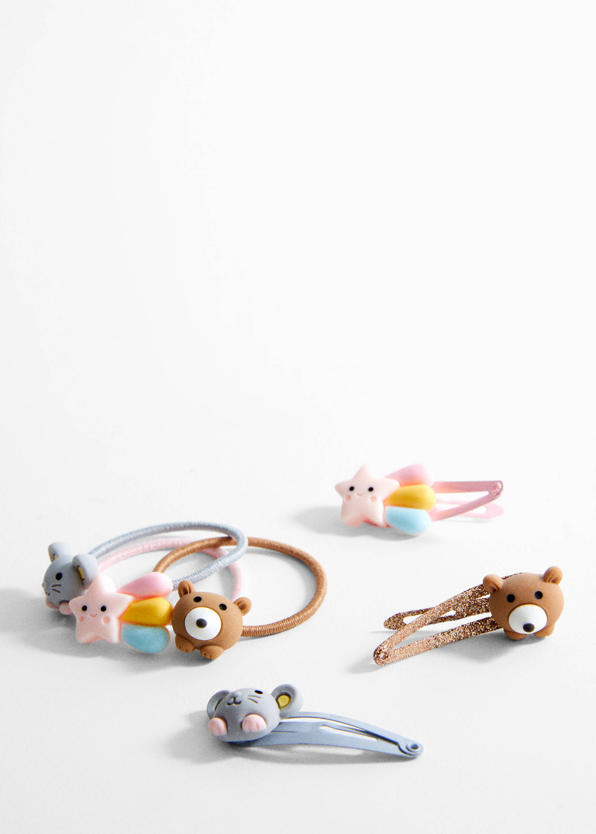 Sada gumiček a sponek - Náhled ve středové rovině