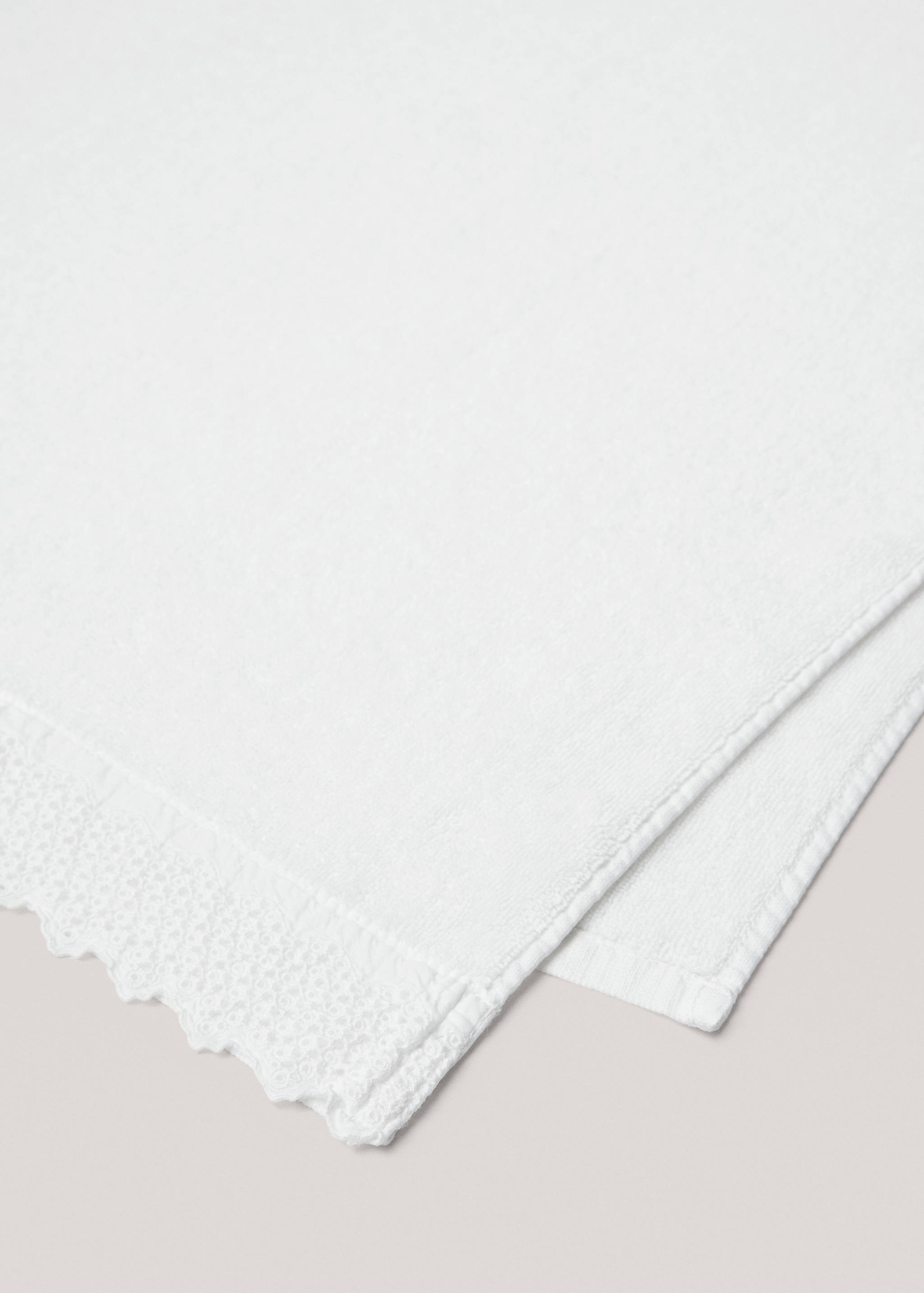 Serviette de toilette liseré brodé 50x90 cm - Détail de l'article 2