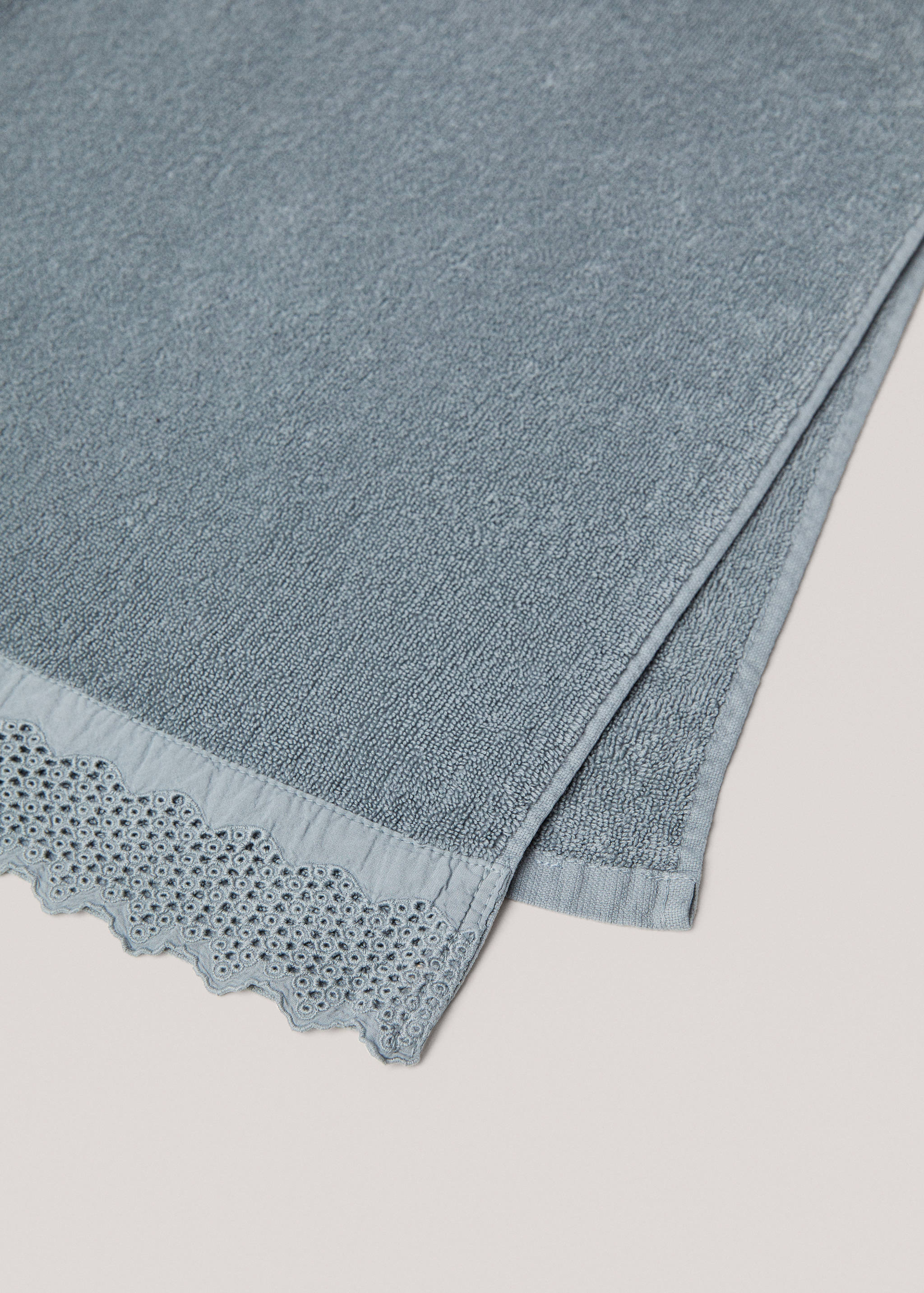 Serviette de toilette liseré brodé 50x90 cm - Détail de l'article 2