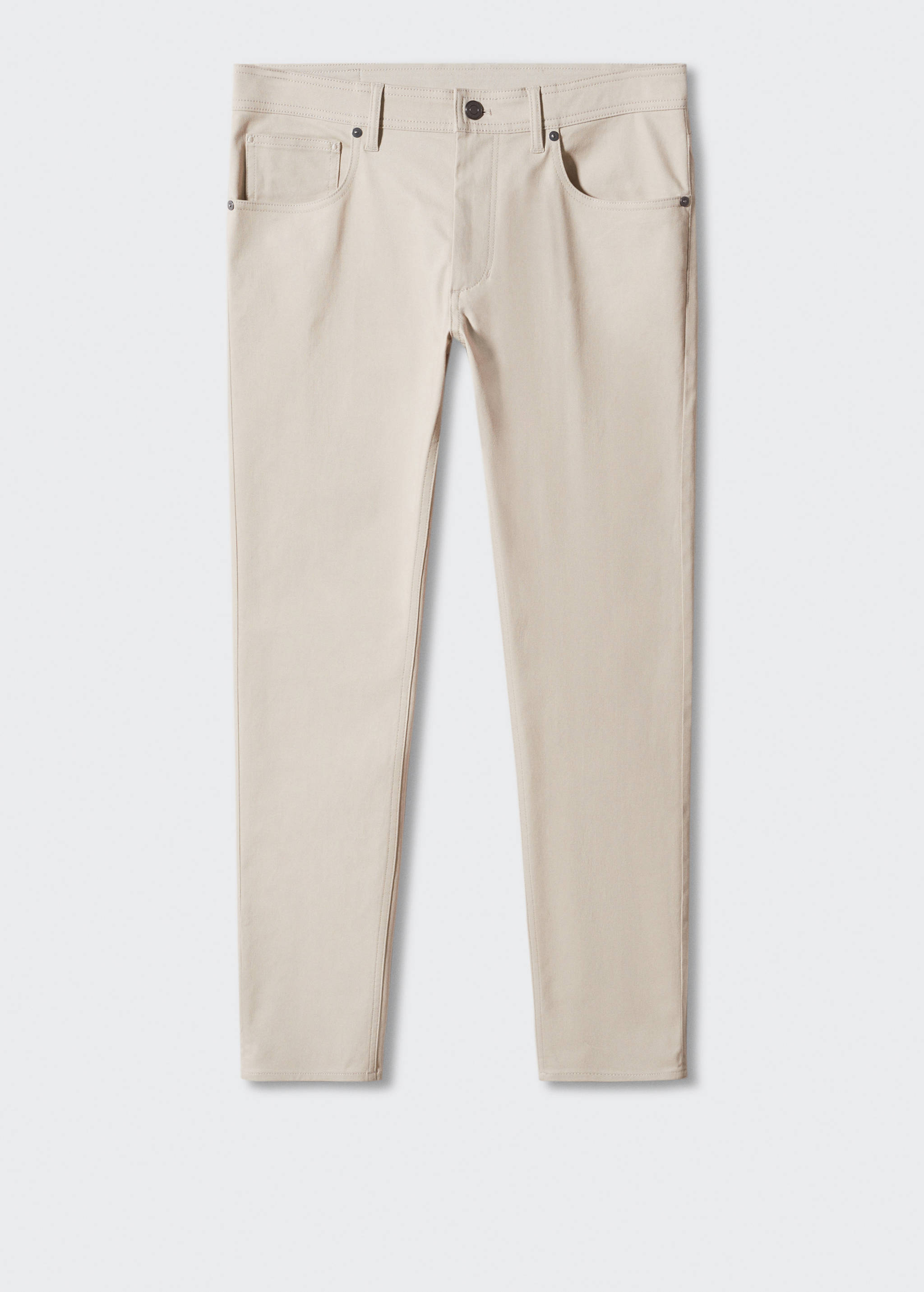 Calças slim fit de sarja de algodão - Artigo sem modelo
