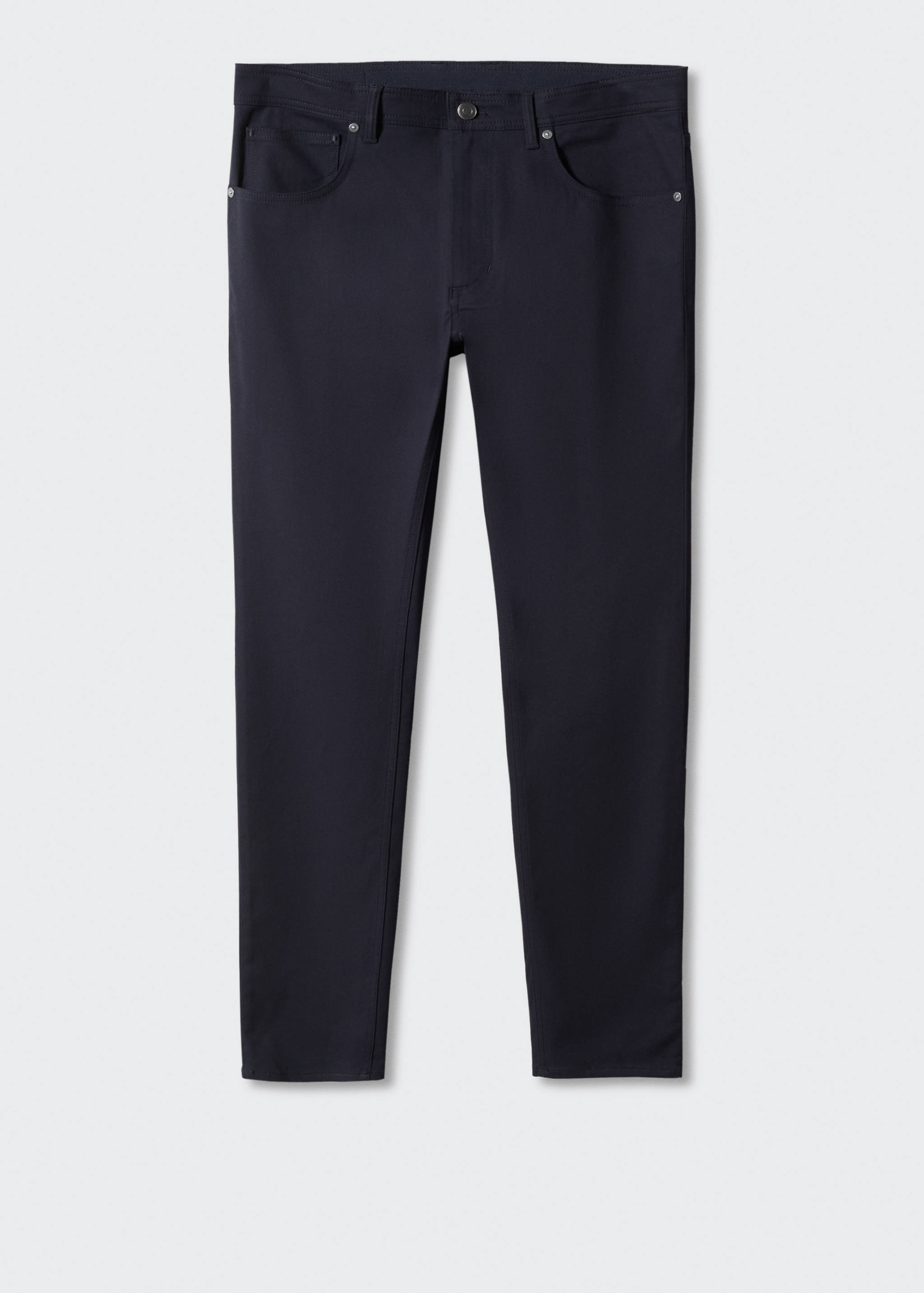 Calças slim fit de sarja de algodão - Artigo sem modelo