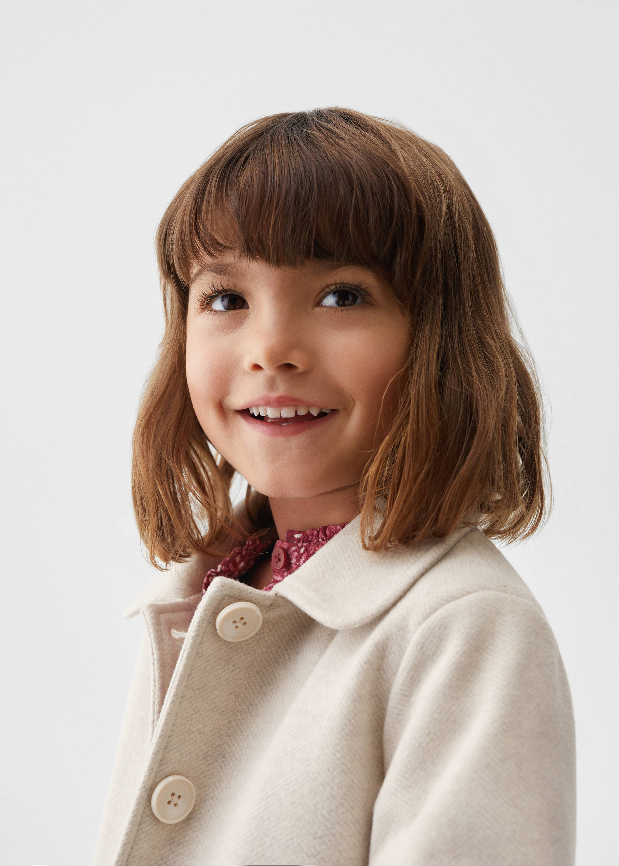 Mantel mit Reverskragen - Detail des Artikels 1, Ecru. Ref: 57074393-00.