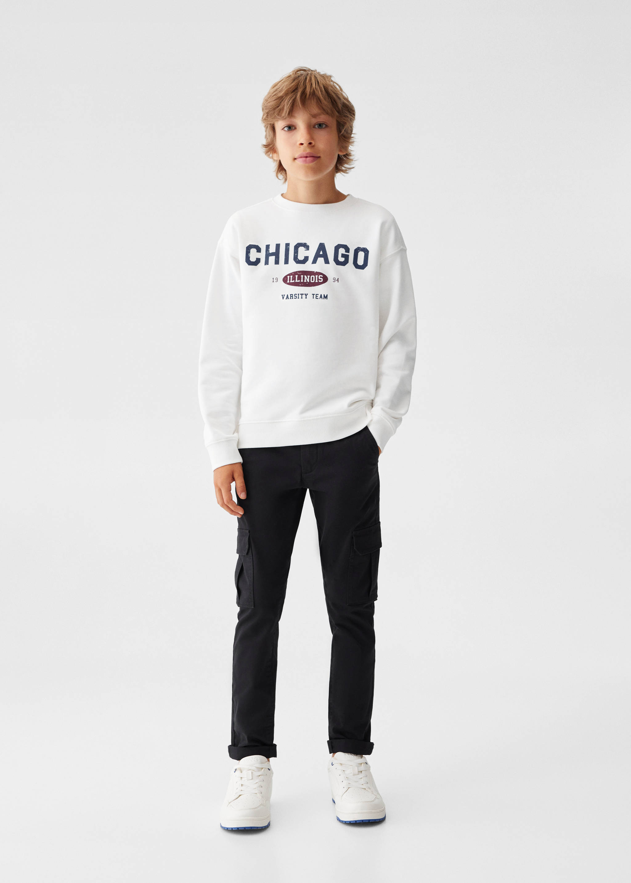 Cotton cargo trousers - General plane