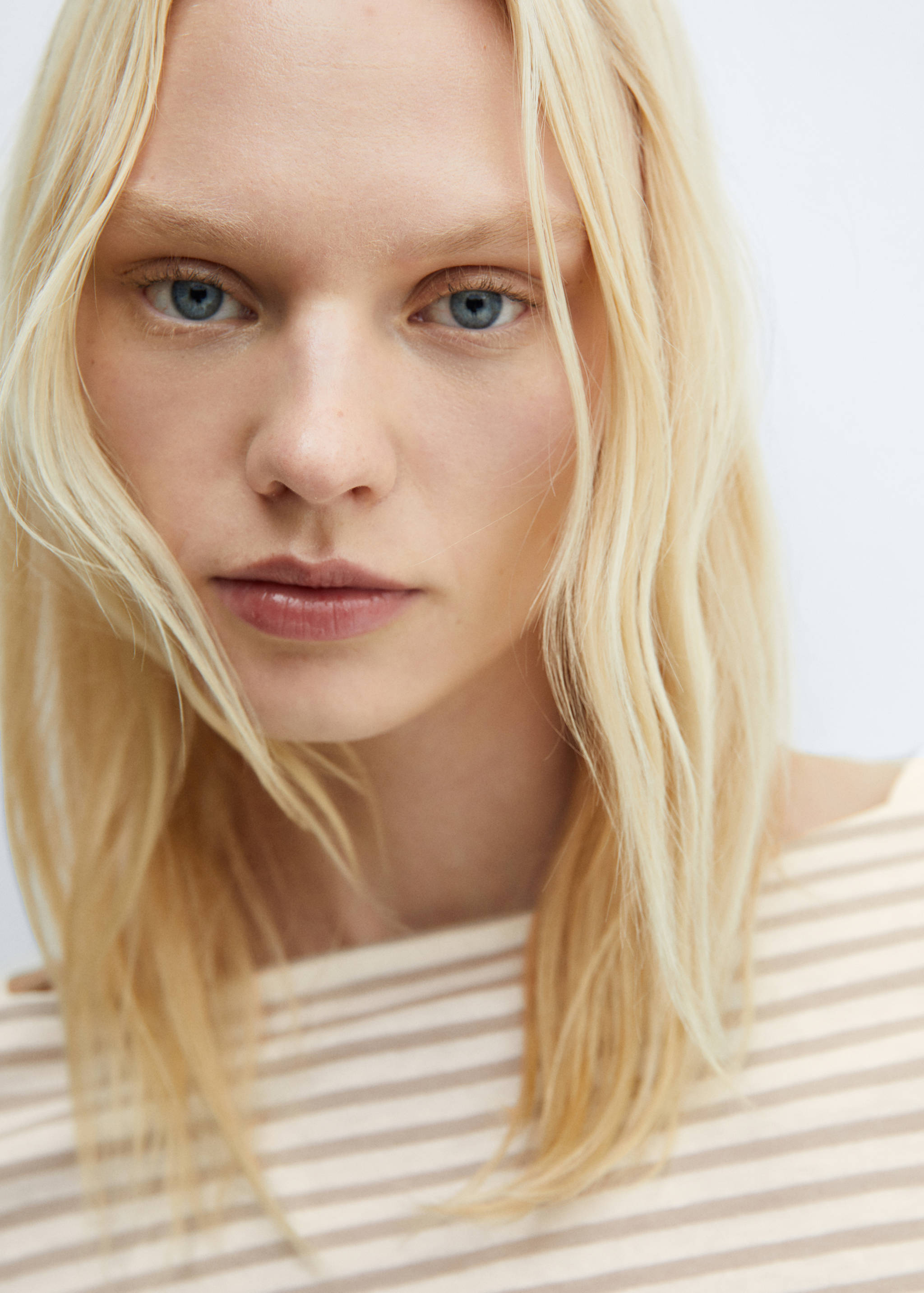 Cotton boat neck t-shirt - Details of the article 1