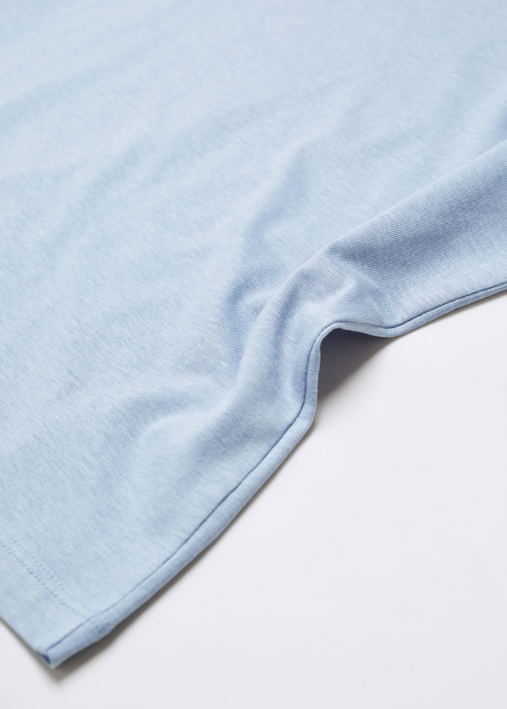 Cotton boat neck t-shirt - Details of the article 8