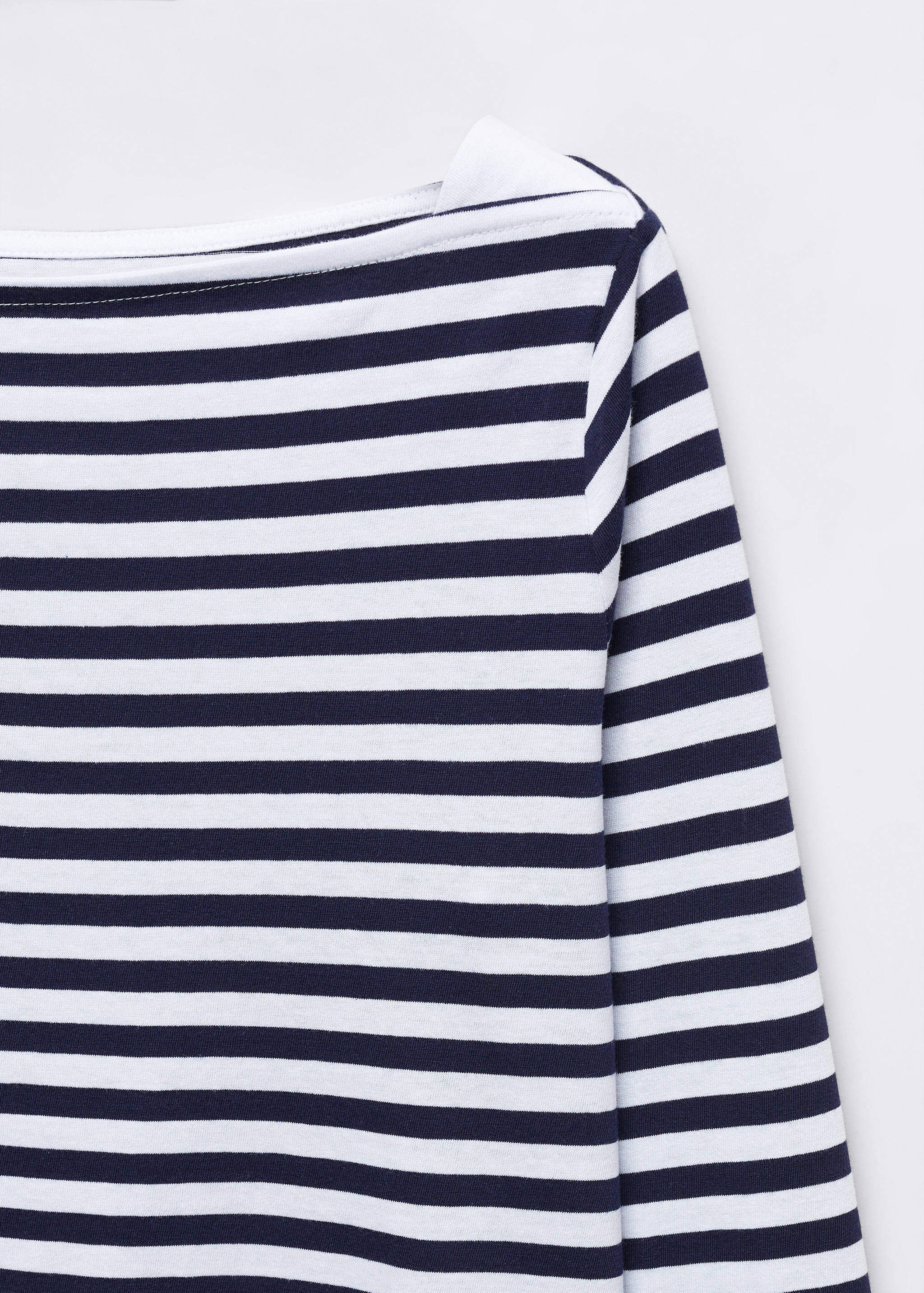 Cotton boat neck t-shirt - Details of the article 8