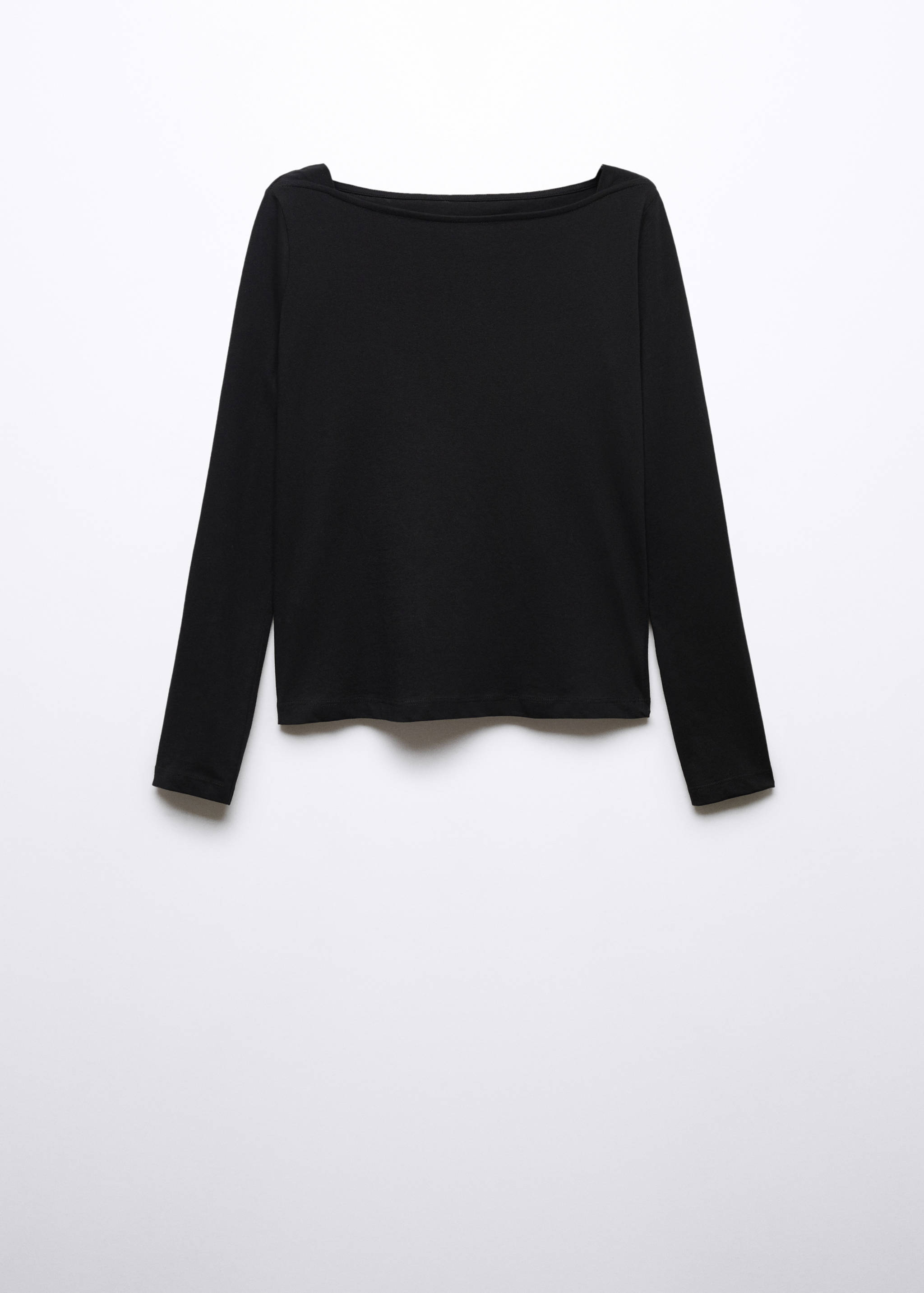 Cotton boat neck t-shirt - Article without model