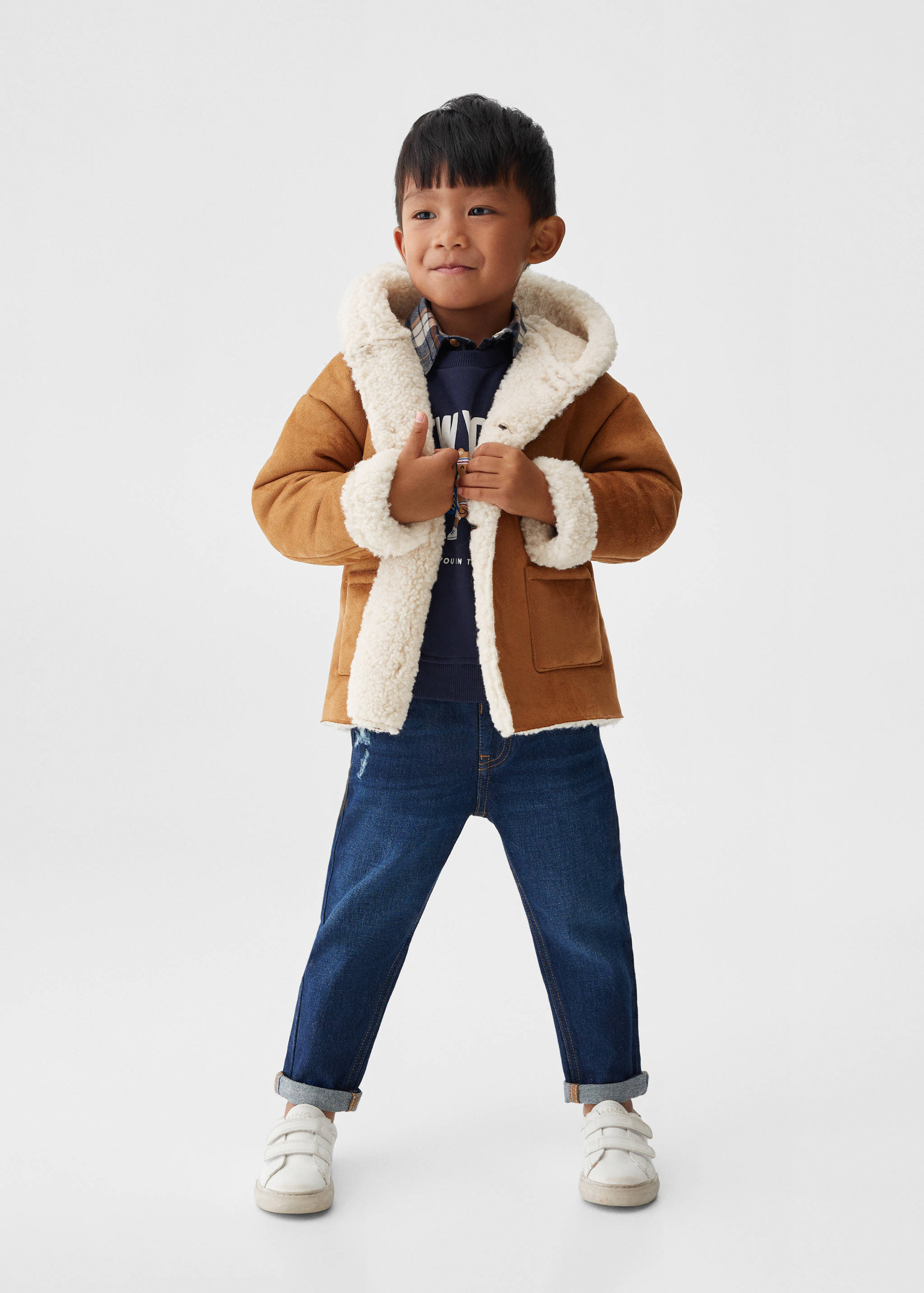 Παλτό συνθετικό σουέτ πρόβατο - Γενικό πλάνο