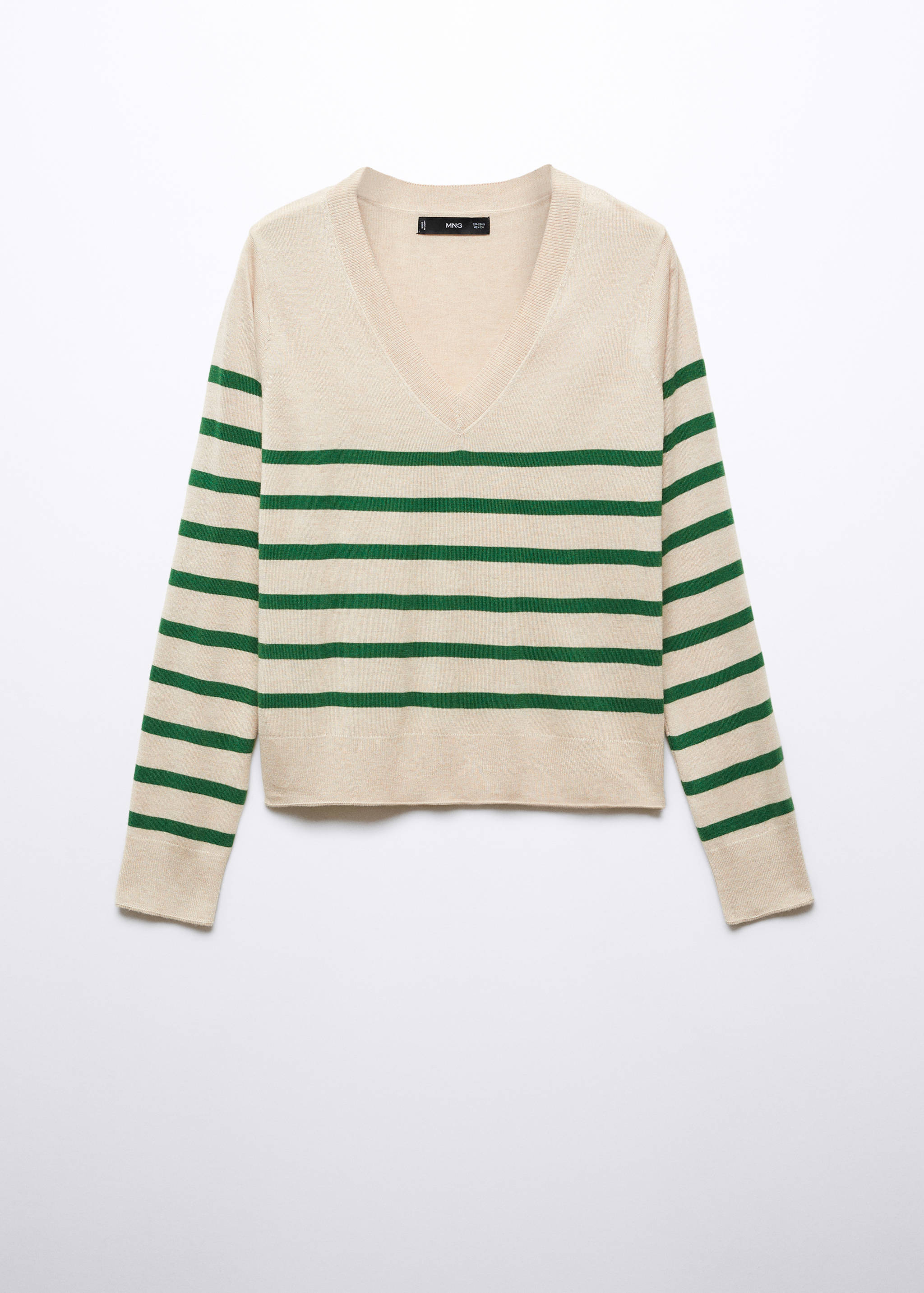 Striped fine-knit sweater - Article without model