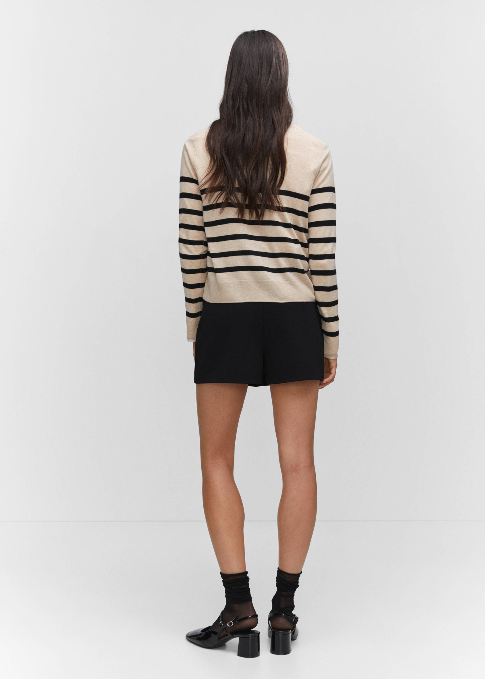 Striped fine-knit sweater - Reverse of the article