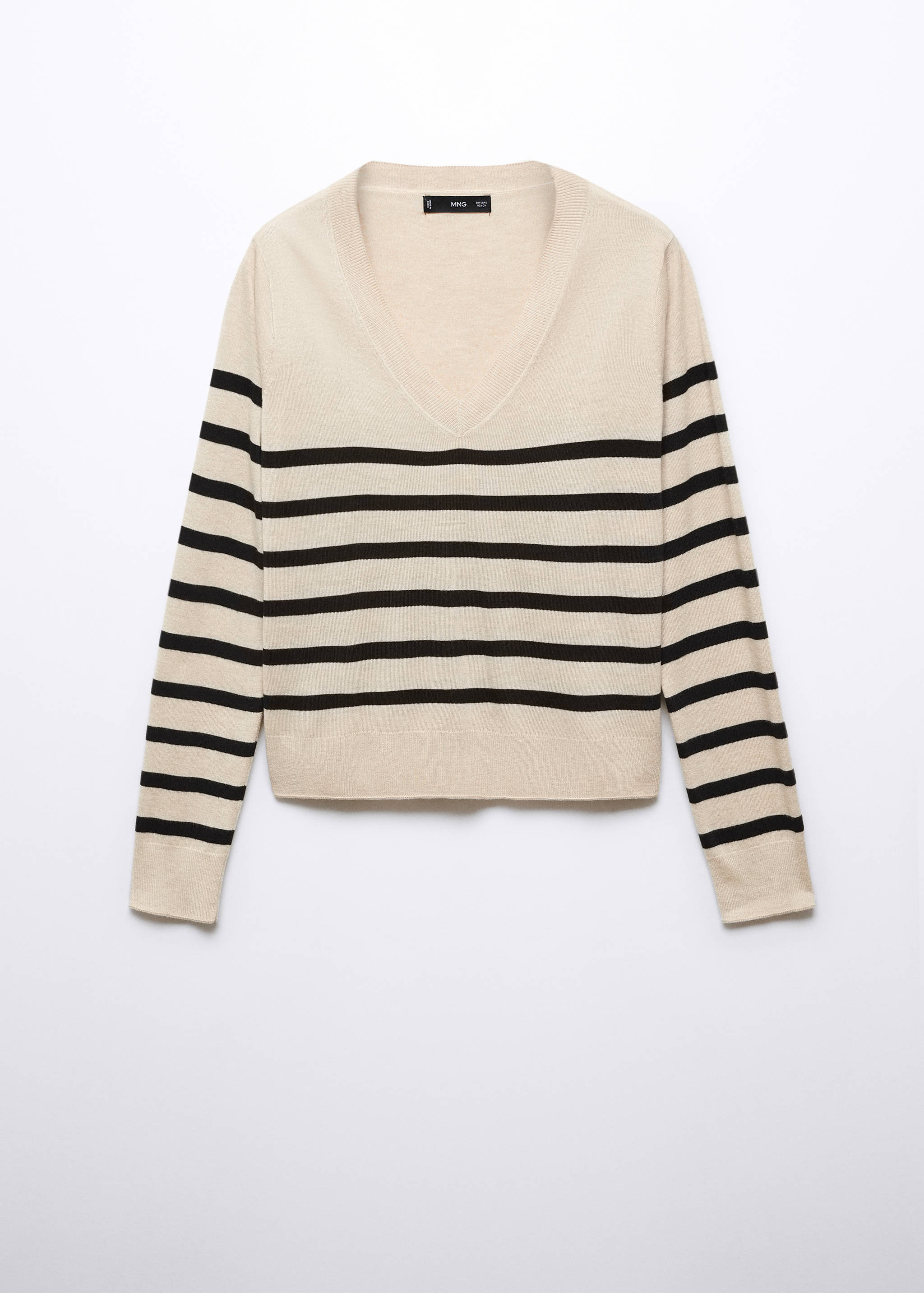 Striped fine-knit sweater - Article without model