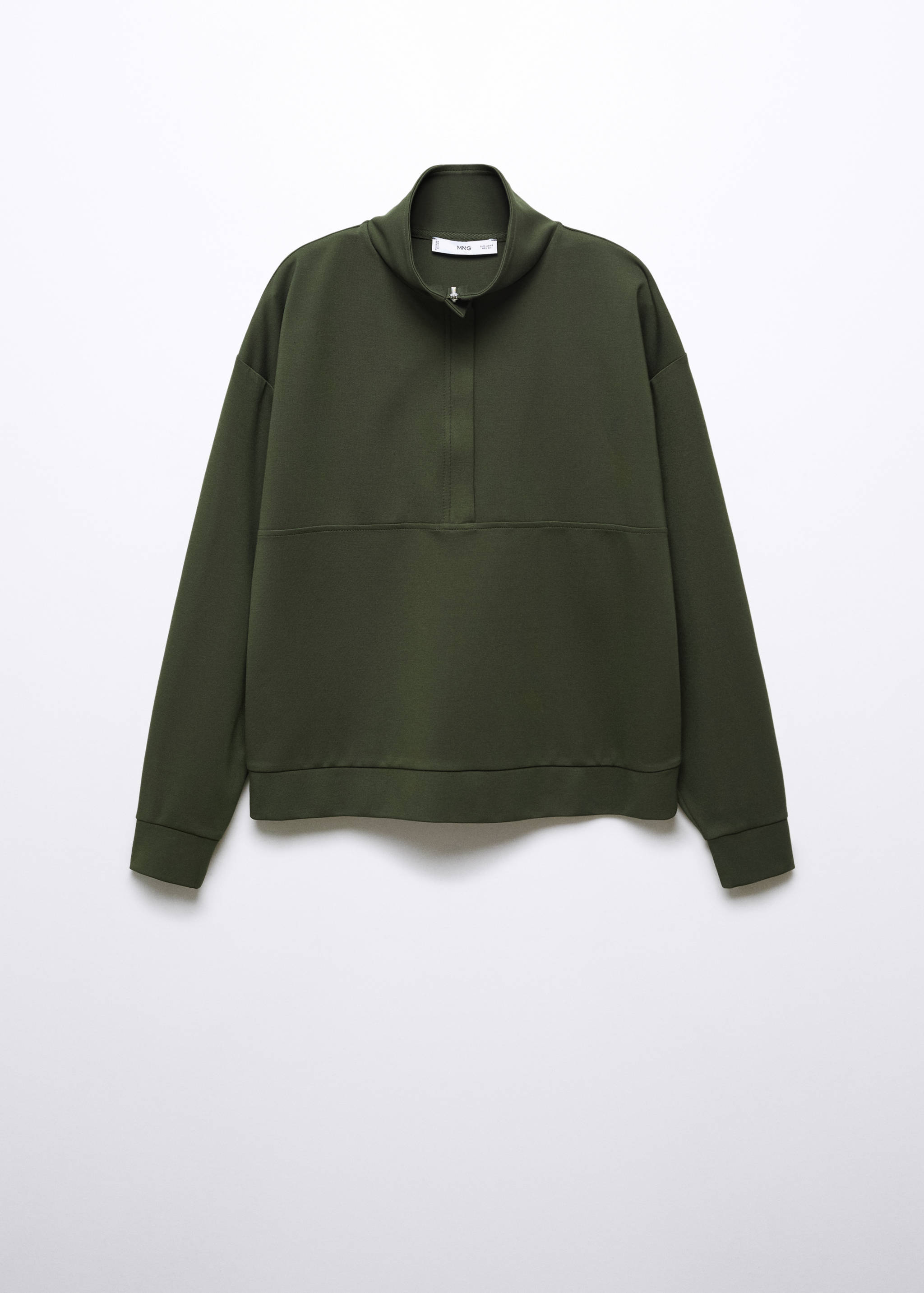 Perkins-neck sweater with zip - Article without model