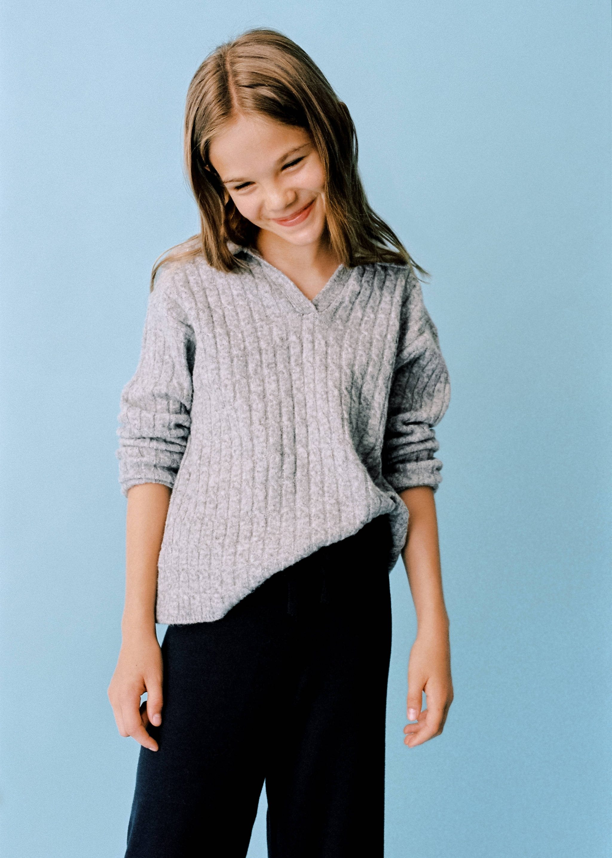 Úpletový svetr s polo límečkem - Detail zboží 6