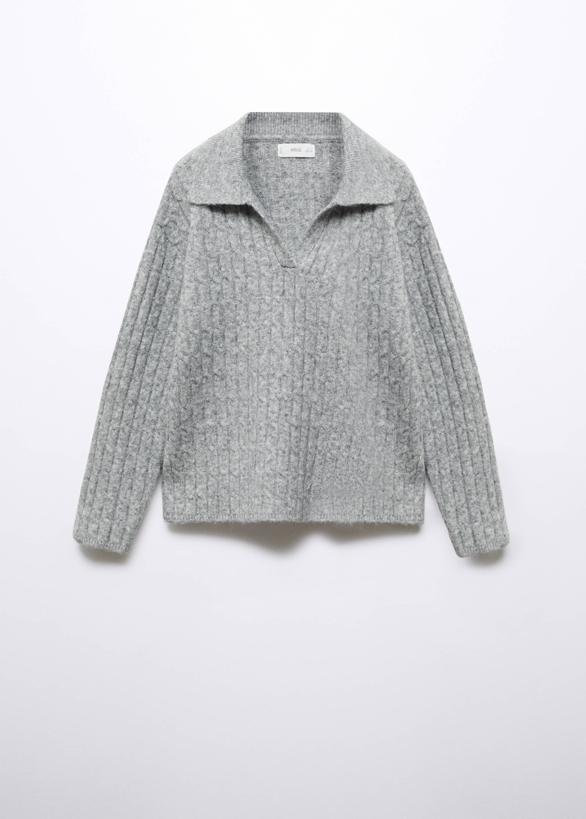 Úpletový svetr s polo límečkem - Zboží bez modelu