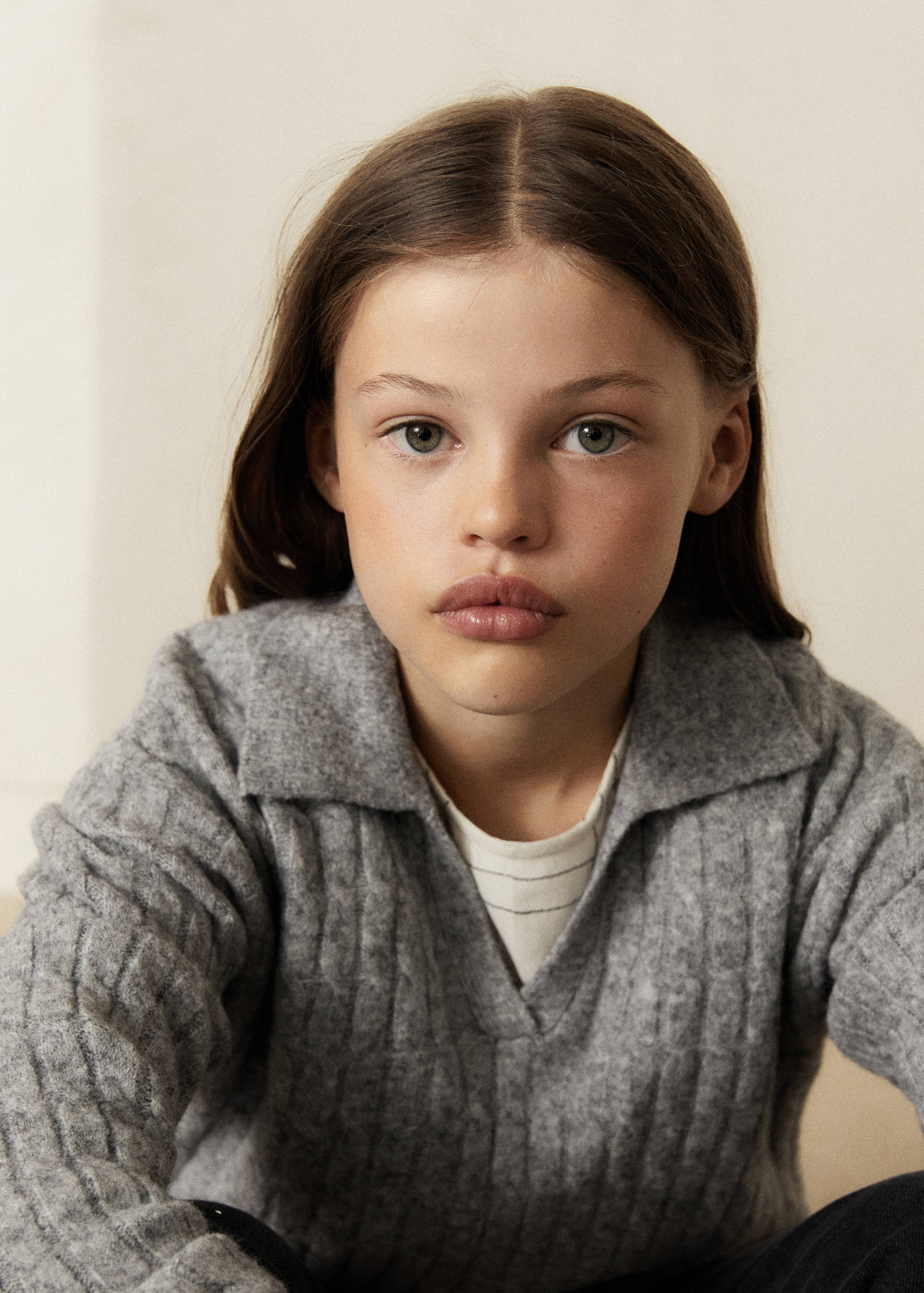 Úpletový svetr s polo límečkem - Detail zboží 5