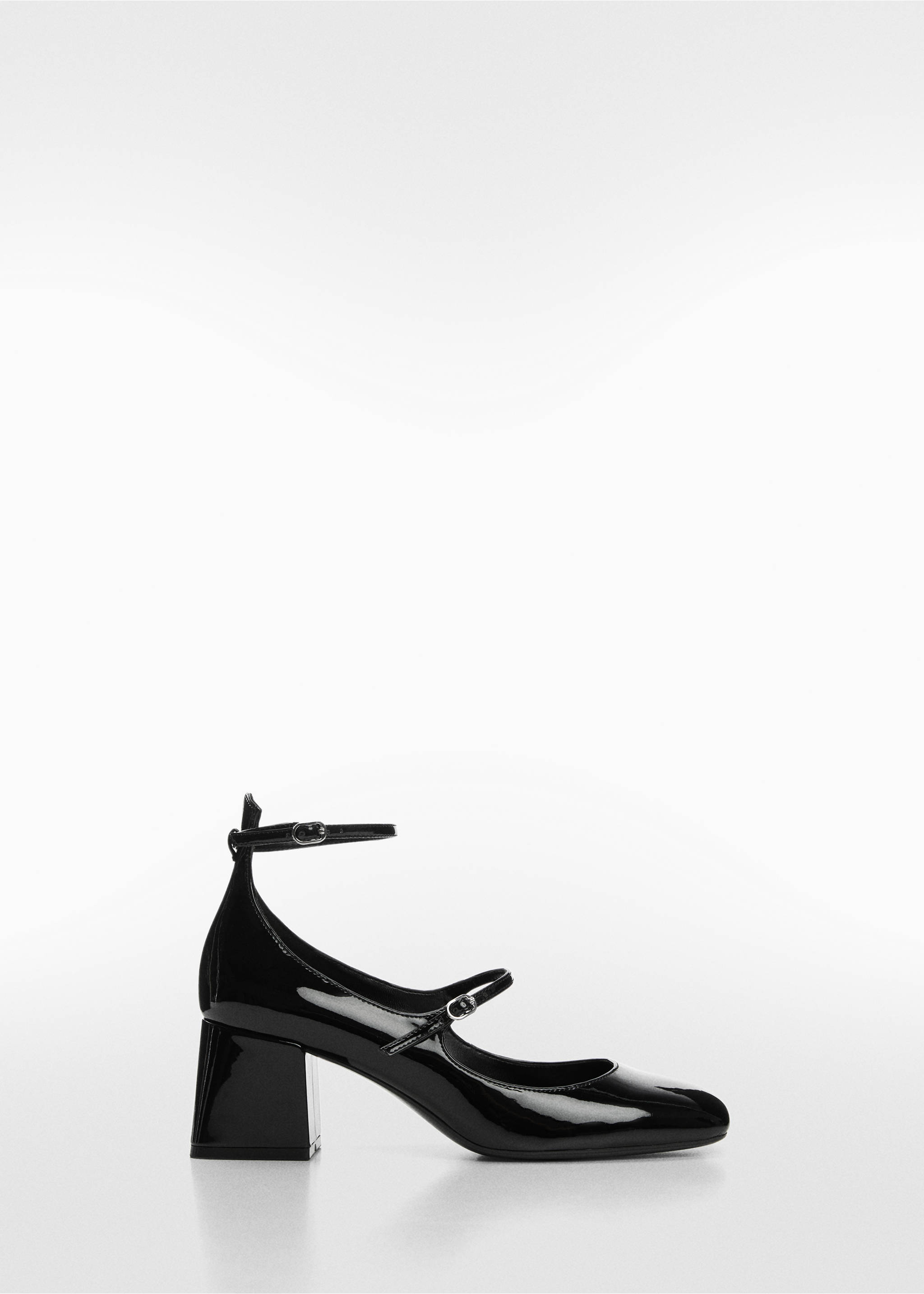 Patent leather-effect shoes with buckle - Article without model, Black. Ref: 57074417-00.