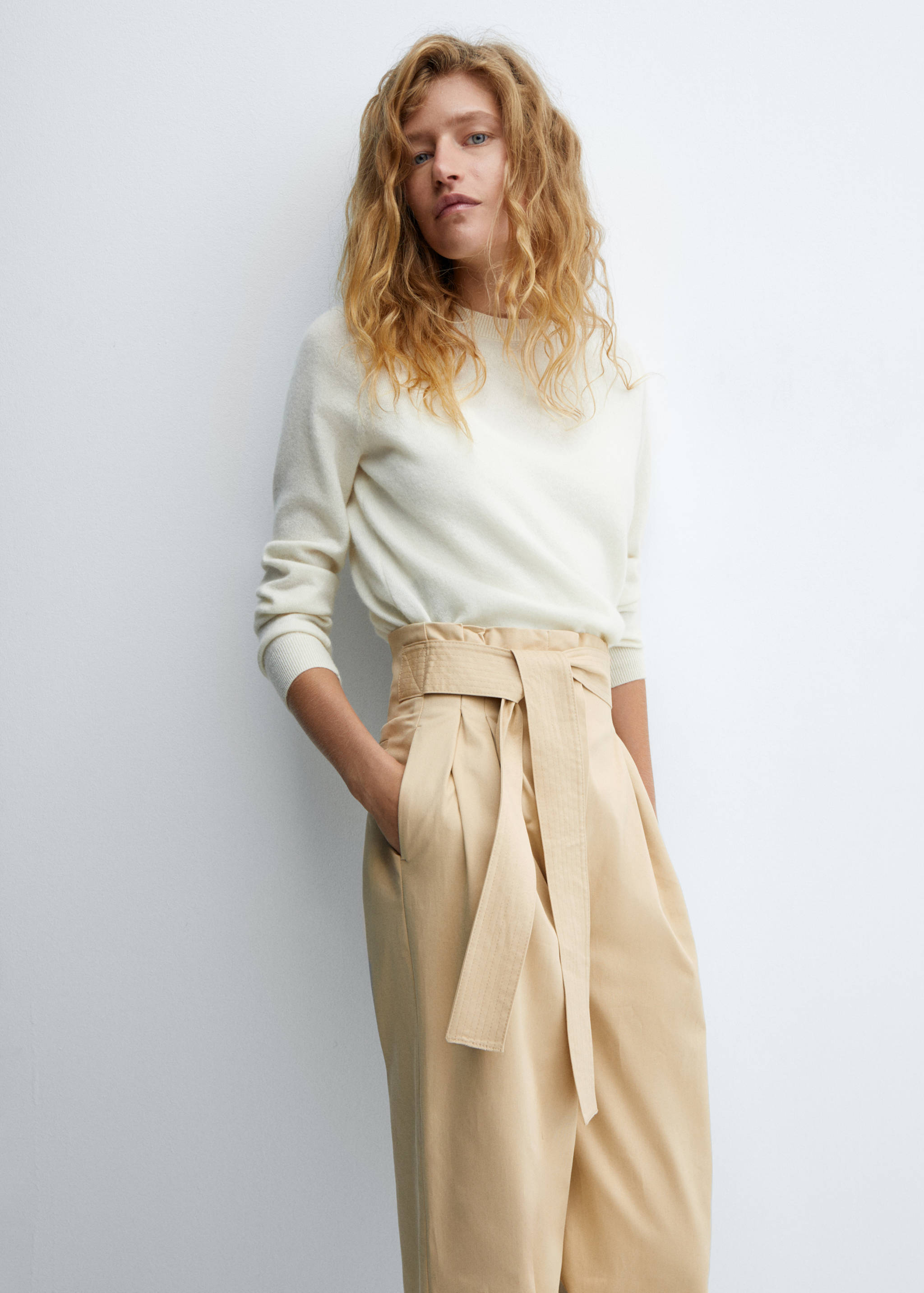 Spodnie paperbag z paskiem - Szczegóły artykułu 1