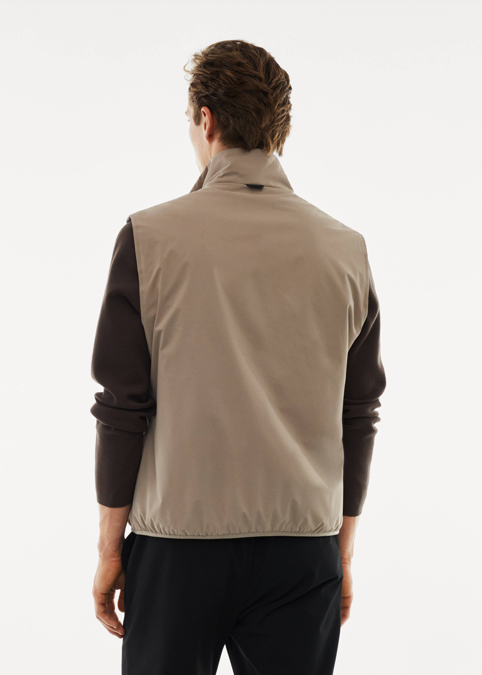Lightweight quilted water-repellent quilted gilet - Reverse of the article