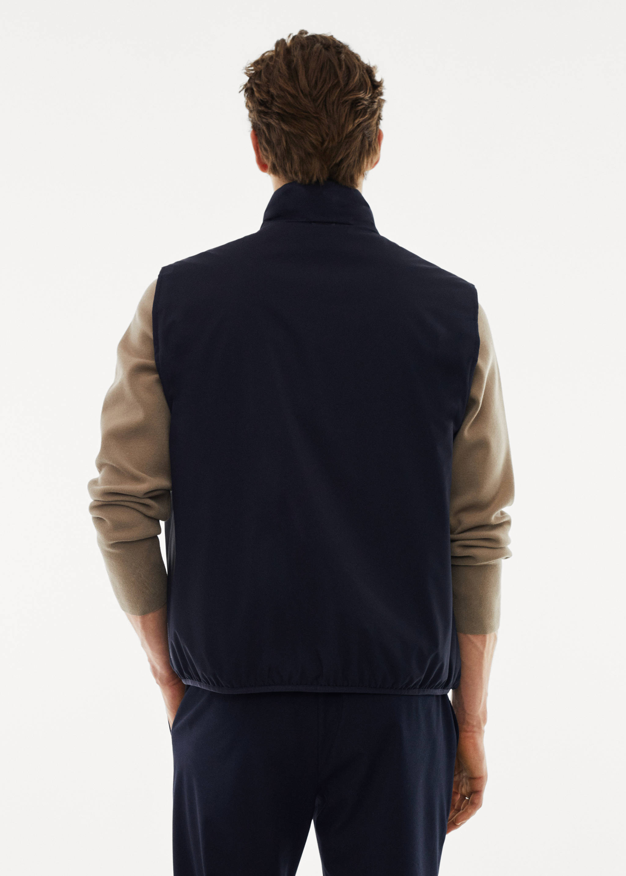 Lightweight quilted water-repellent quilted gilet - Reverse of the article