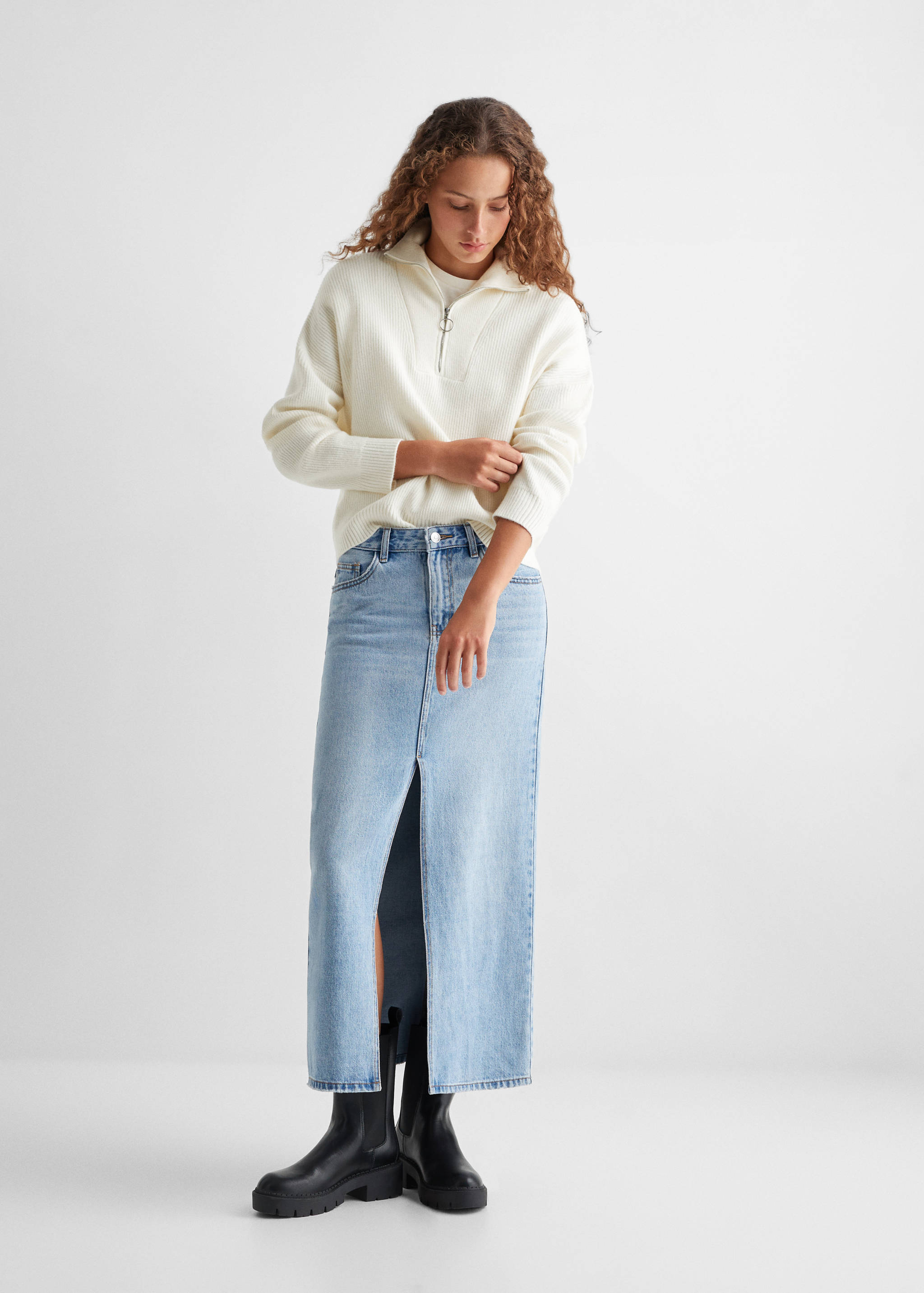 Zip knit sweater - General plane