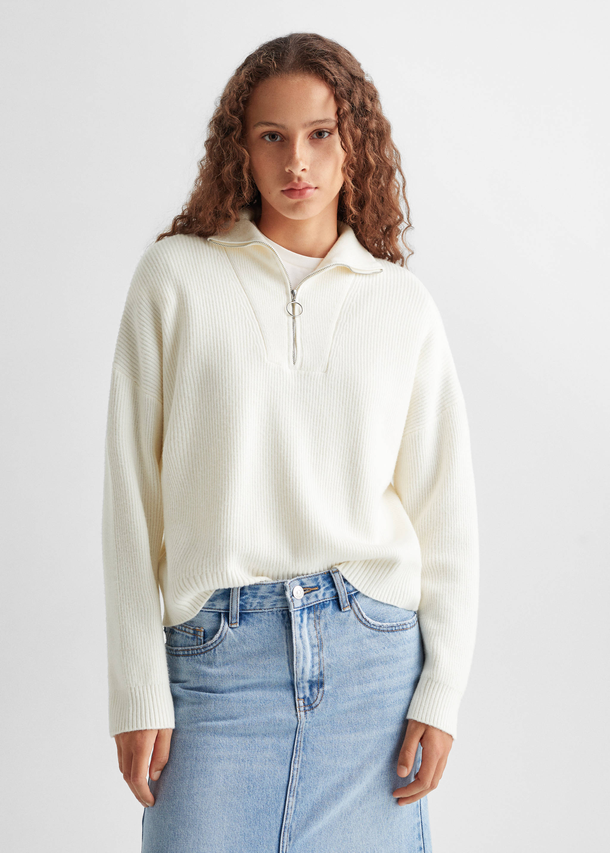 Zip knit sweater - Medium plane