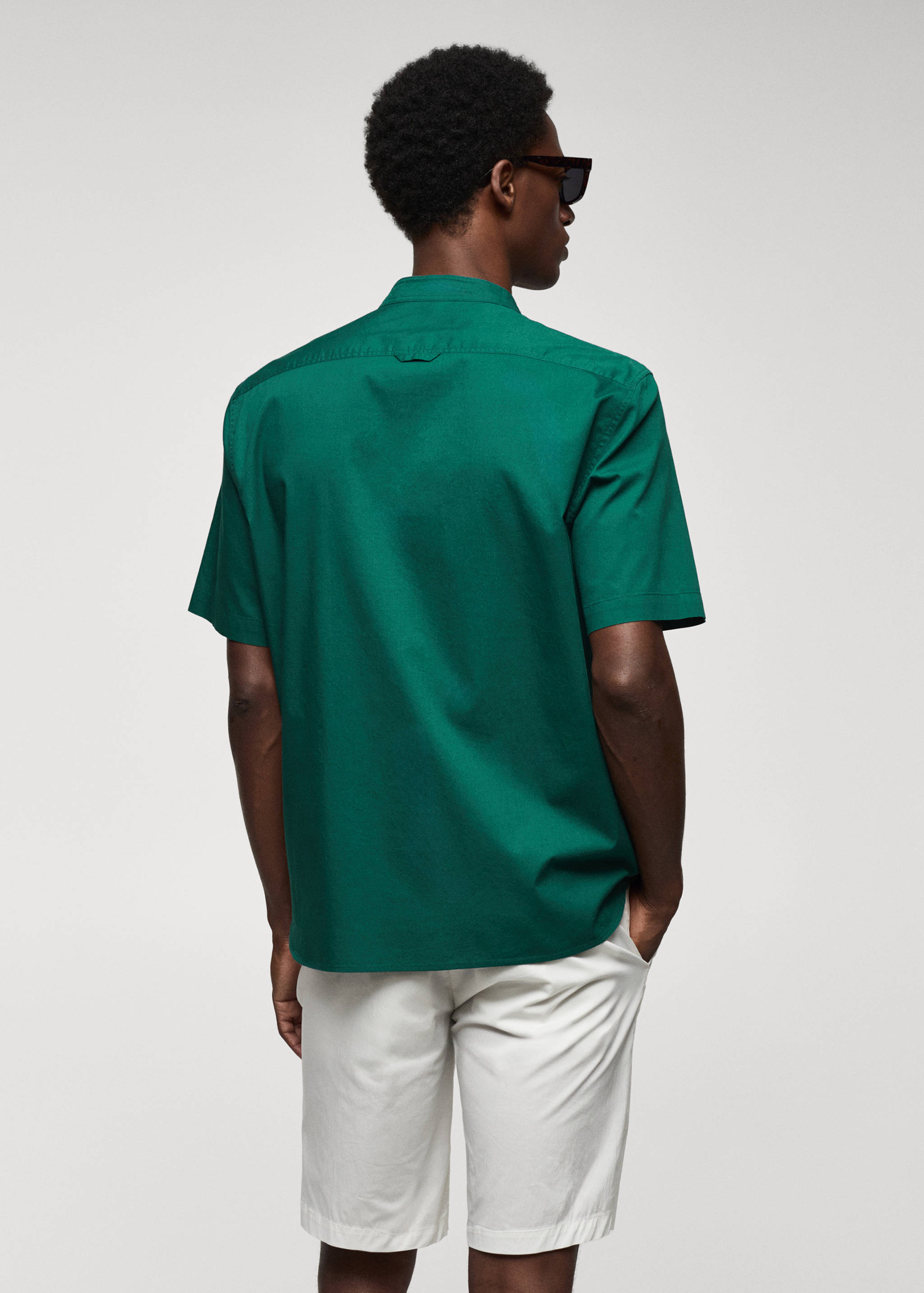 Chemise 100 % coton col mao - Verso de l’article