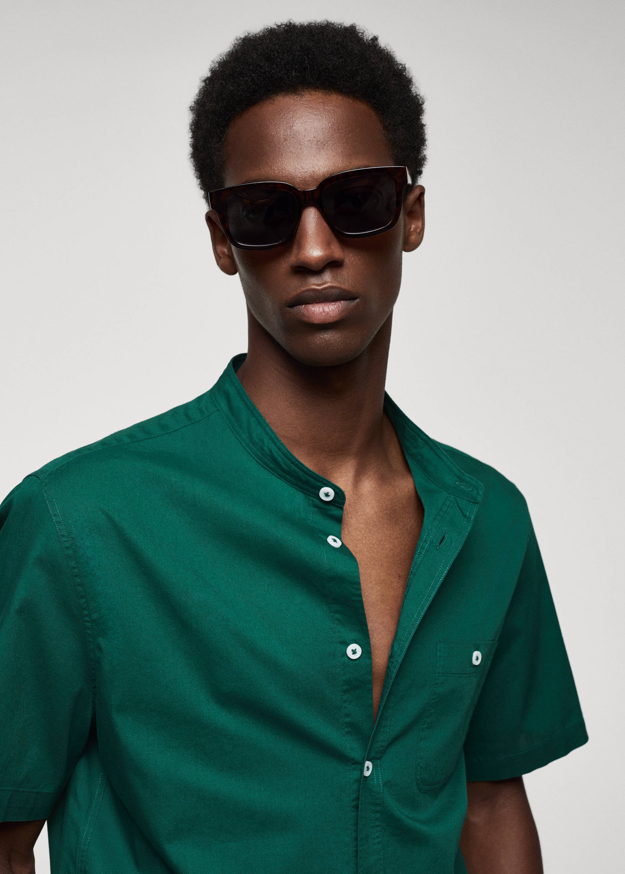 Chemise 100 % coton col mao - Détail de l'article 1