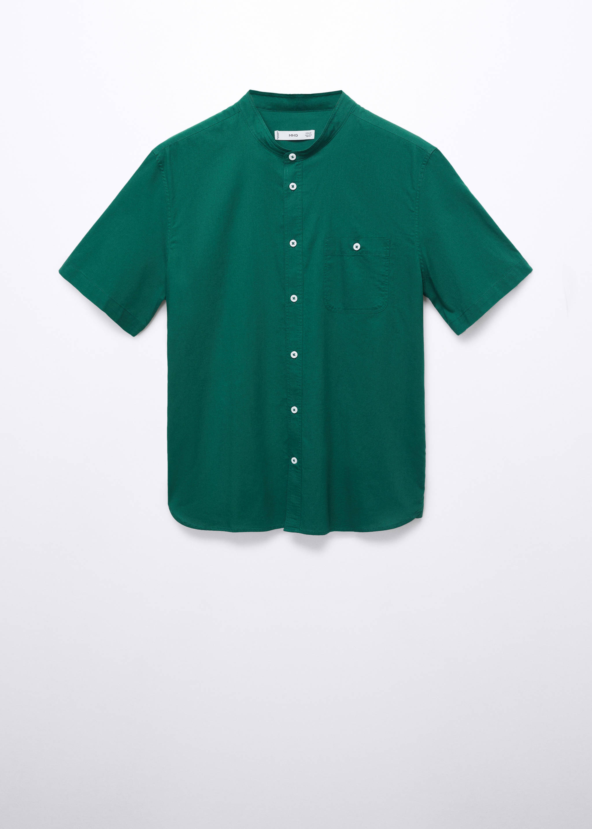 Chemise 100 % coton col mao - Article sans modèle