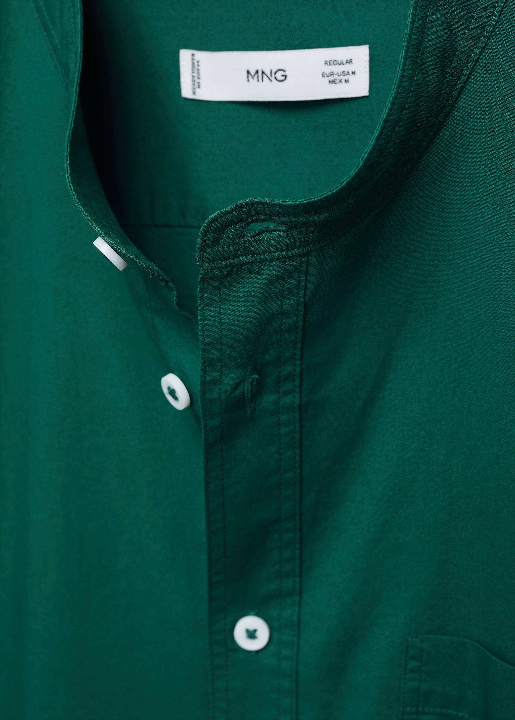 Chemise 100 % coton col mao - Détail de l'article 8