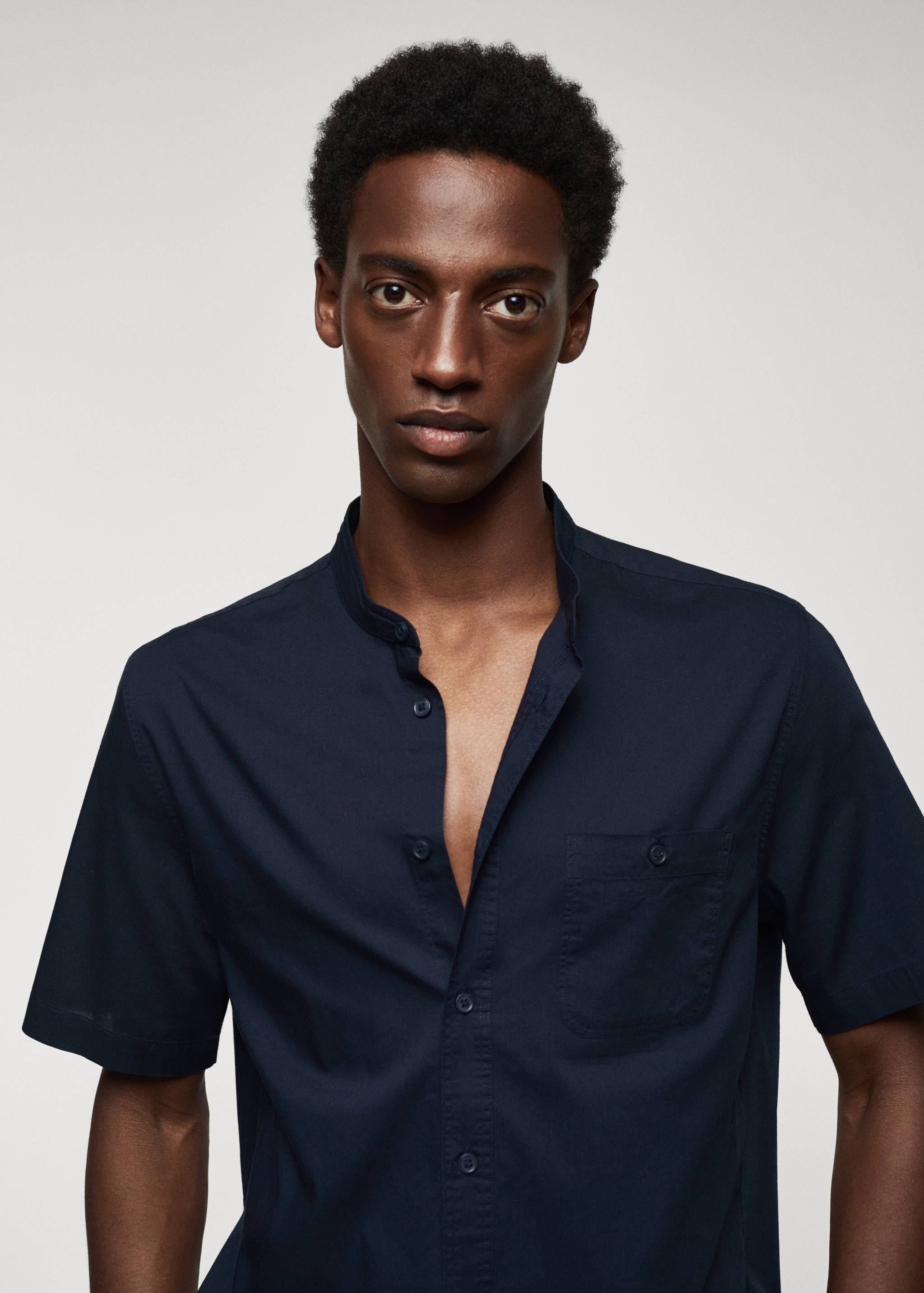 Chemise 100 % coton col mao - Détail de l'article 1