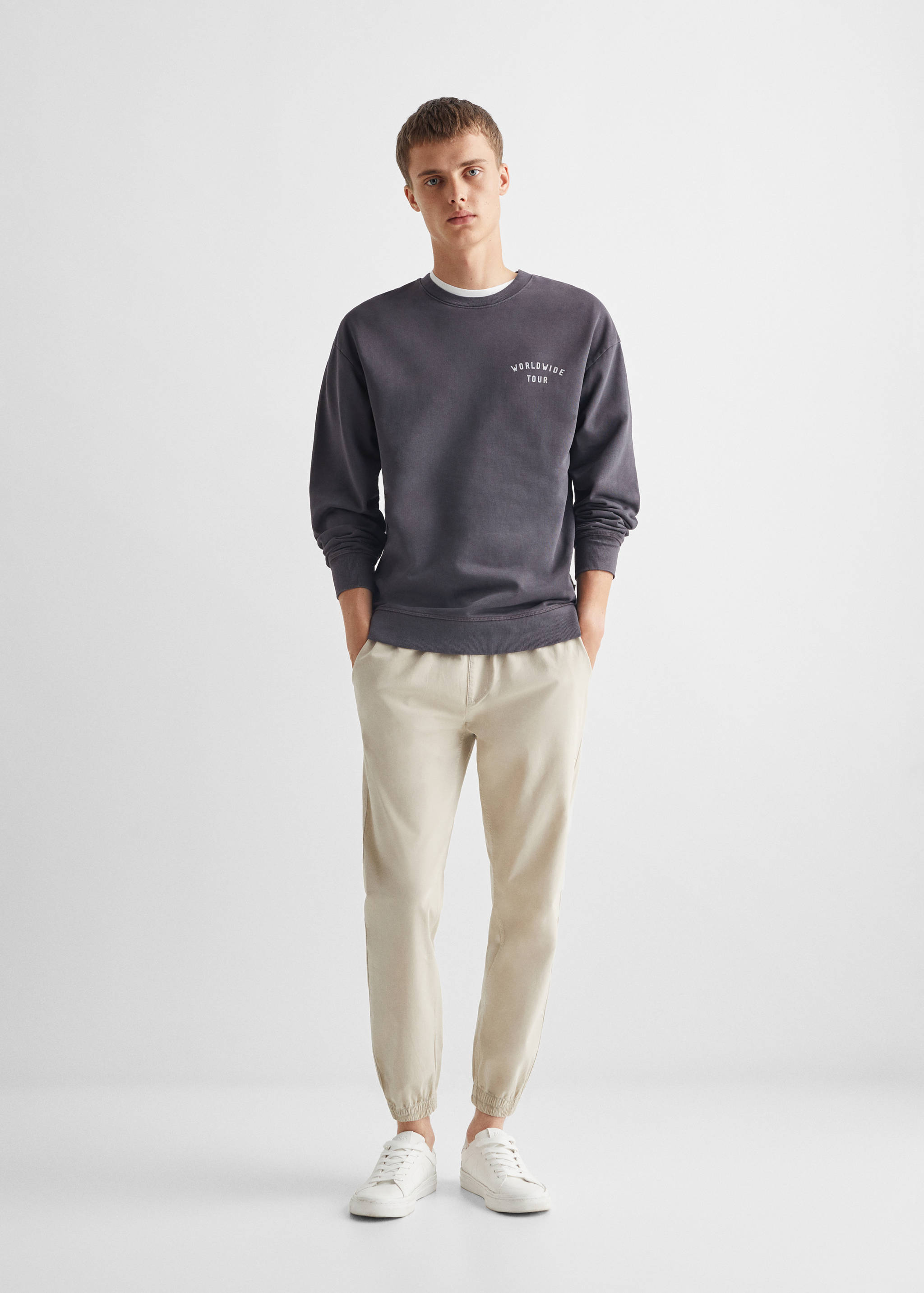 Sweat-shirt coton imprimé - Plan général
