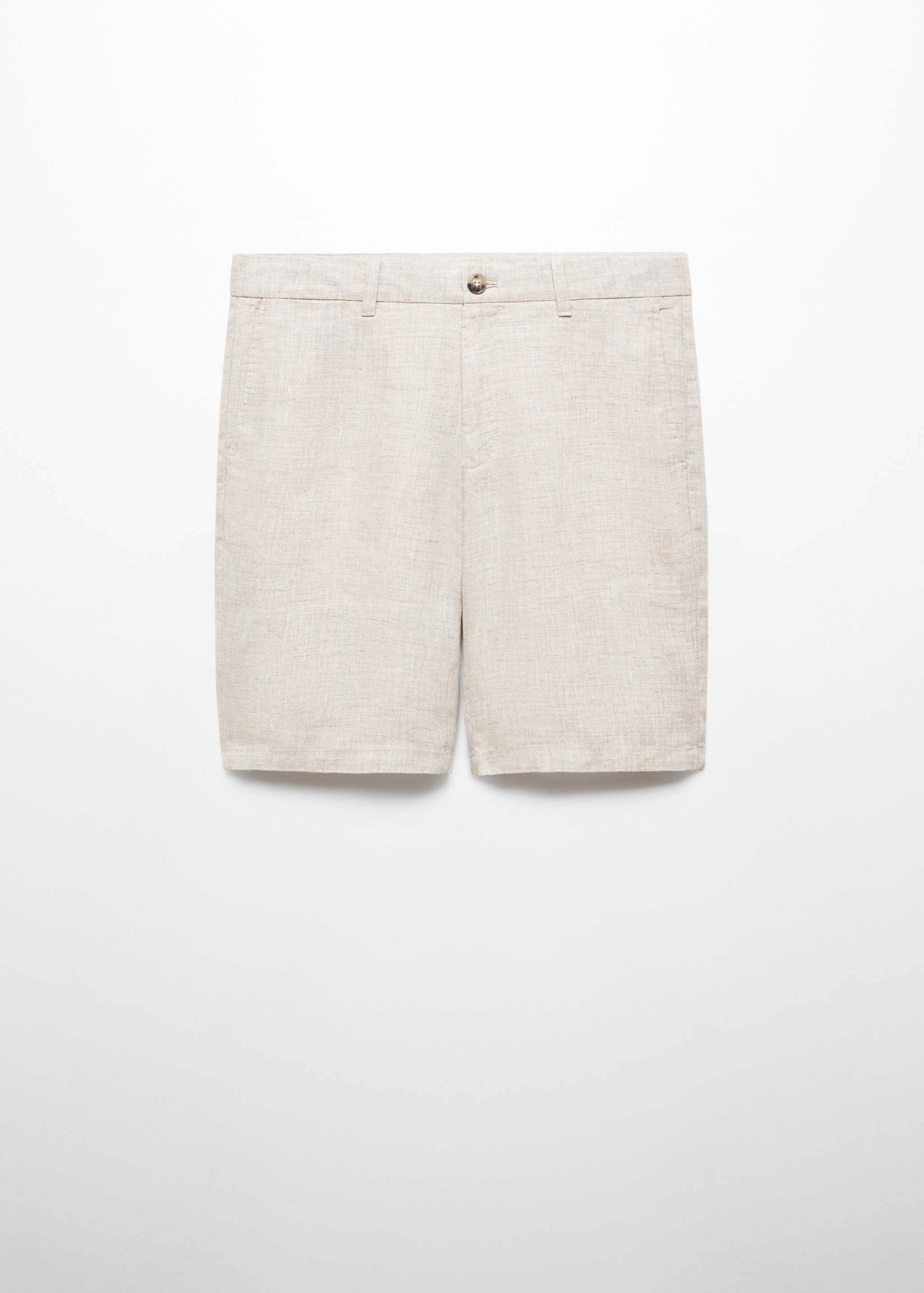 Slim-fit linen bermuda shorts - Article without model