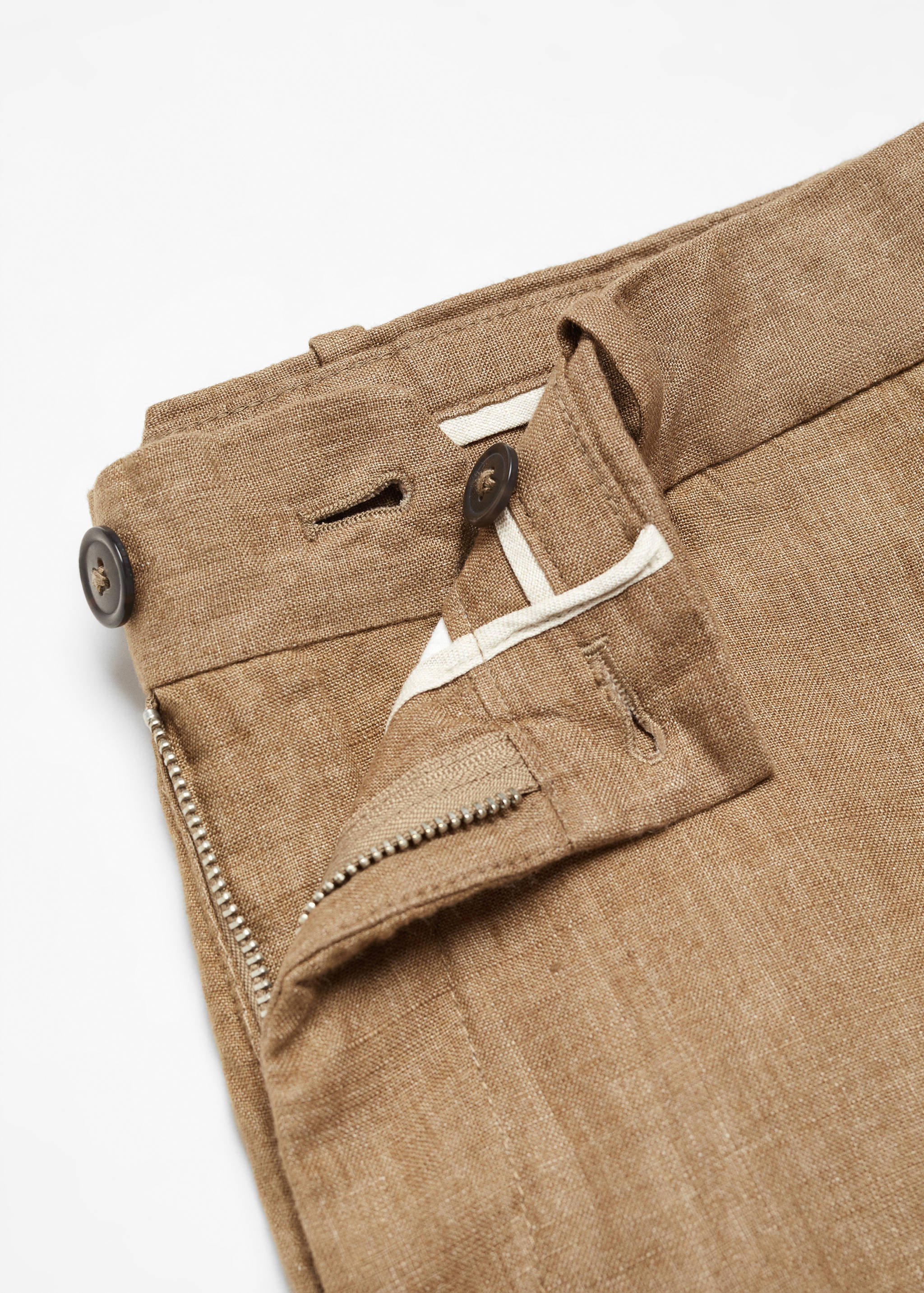 Slim-fit linen bermuda shorts - Details of the article 8