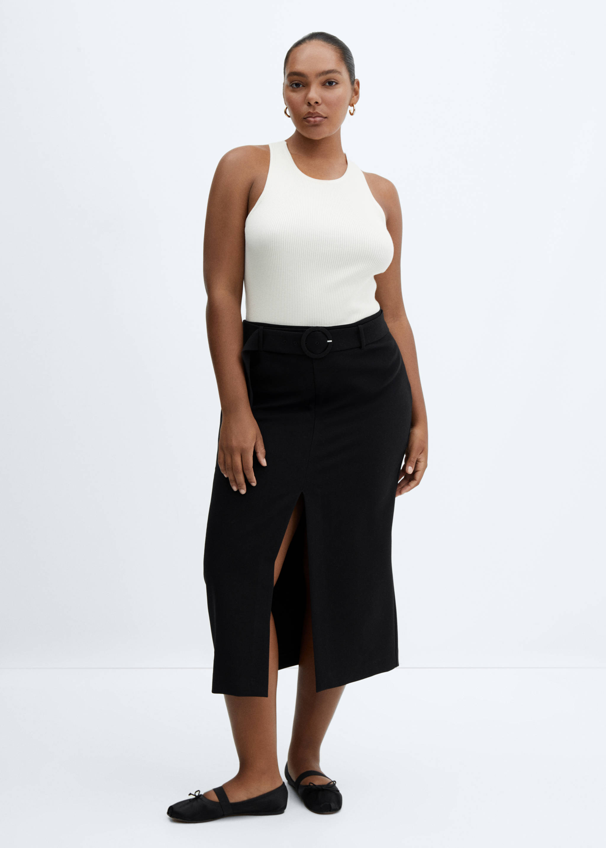 Rock mit Gürtel und Schlitz - Detail des Artikels 3