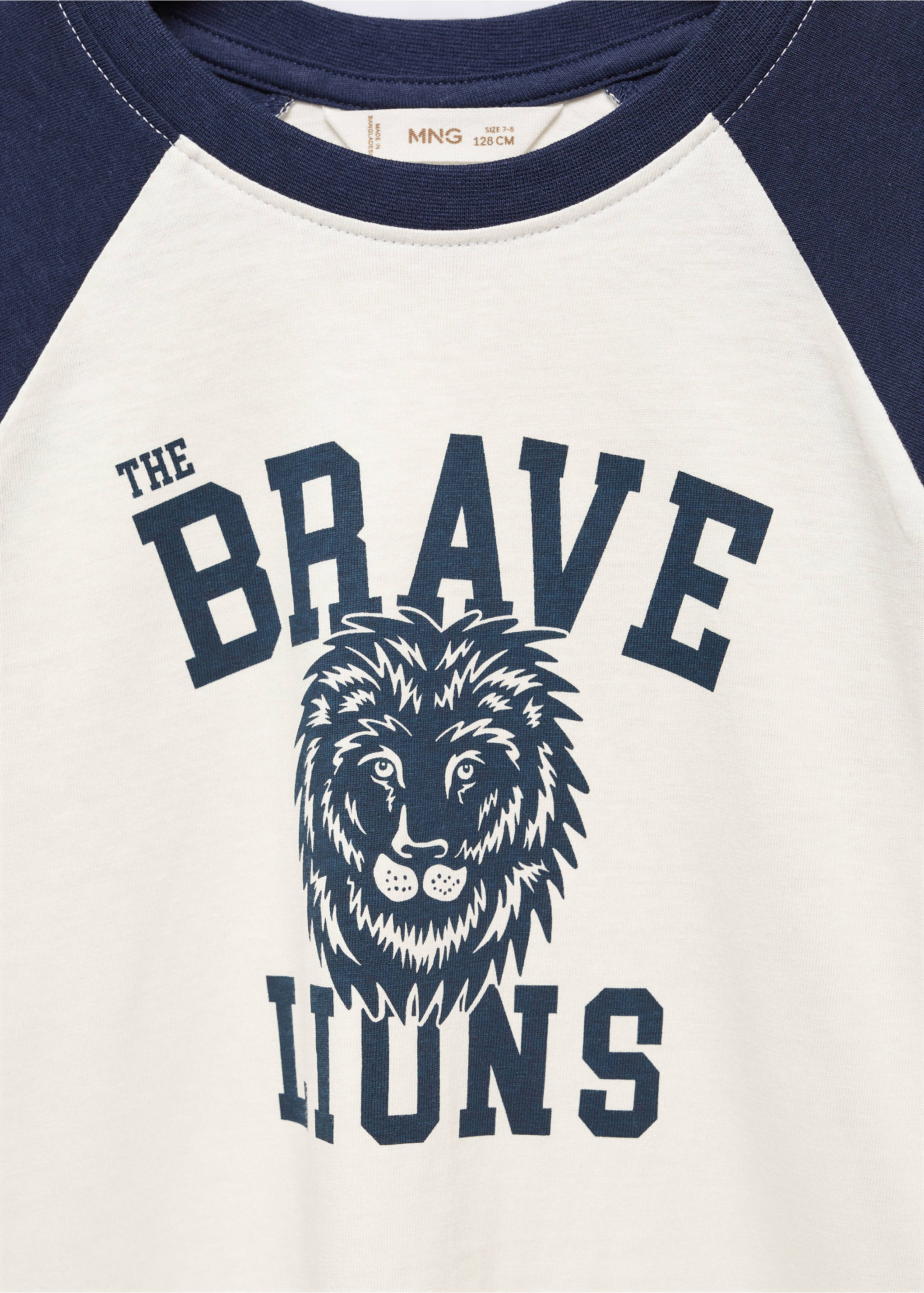 Printed long sleeve t-shirt - Details of the article 8, Dark Navy. Ref: 57075143-00.