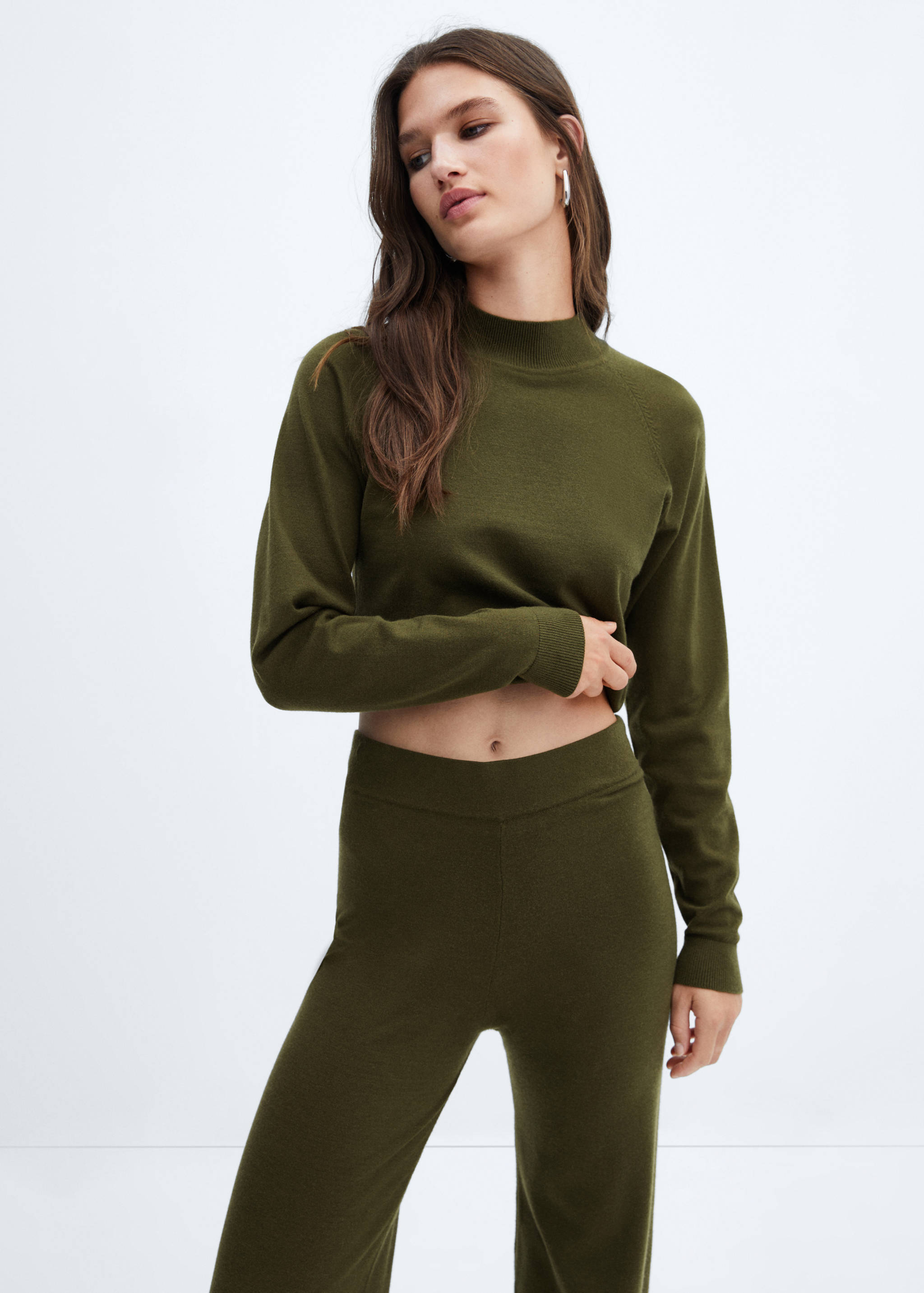 Knitted wide leg trousers - Medium plane