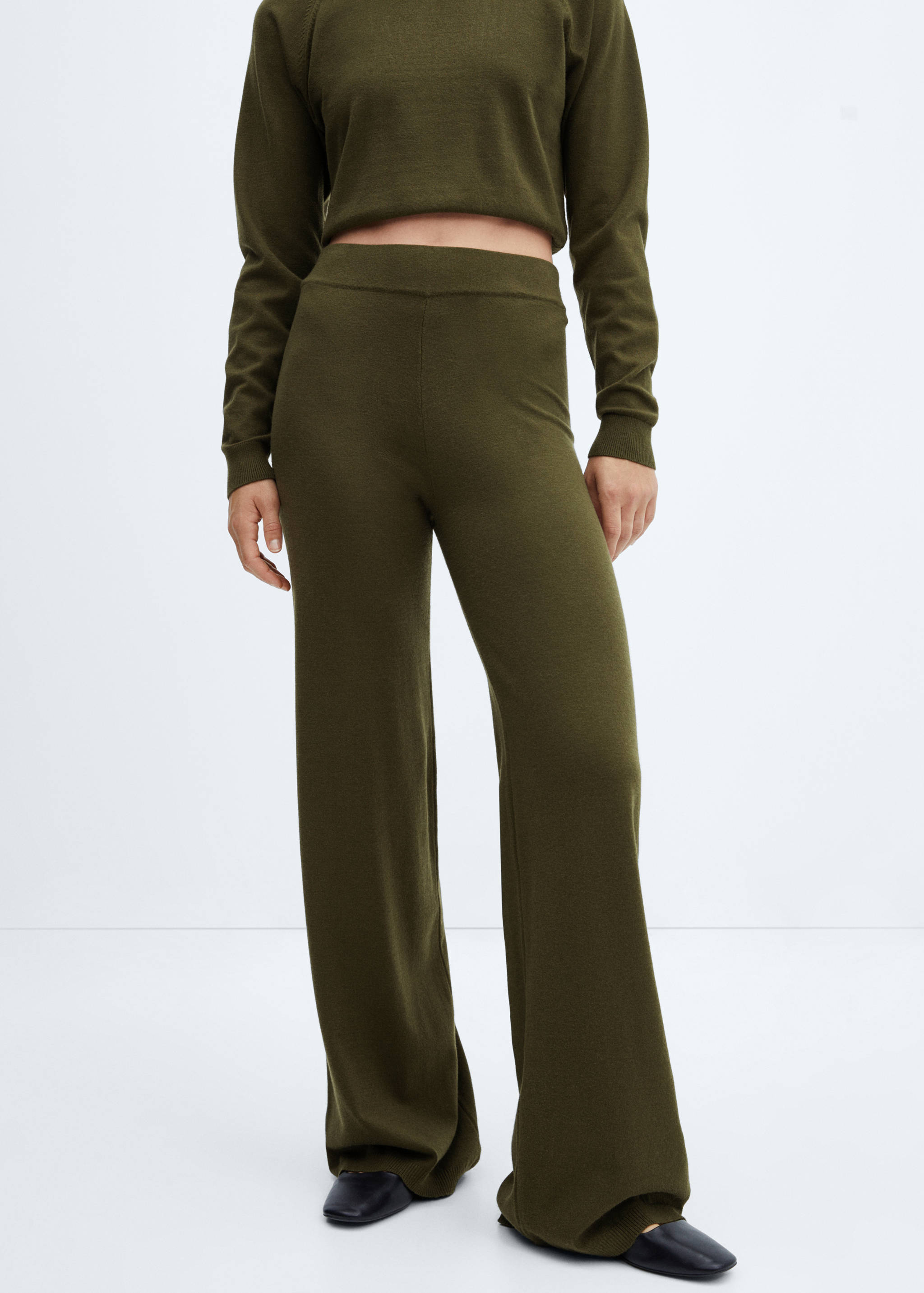 Knitted wide leg trousers - Reverse of the article