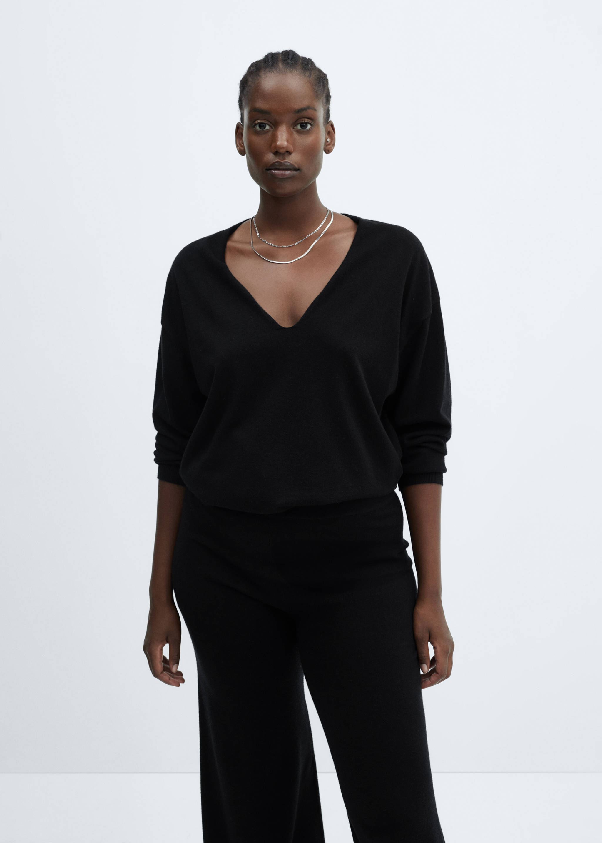 Knitted wide leg trousers - Details of the article 5