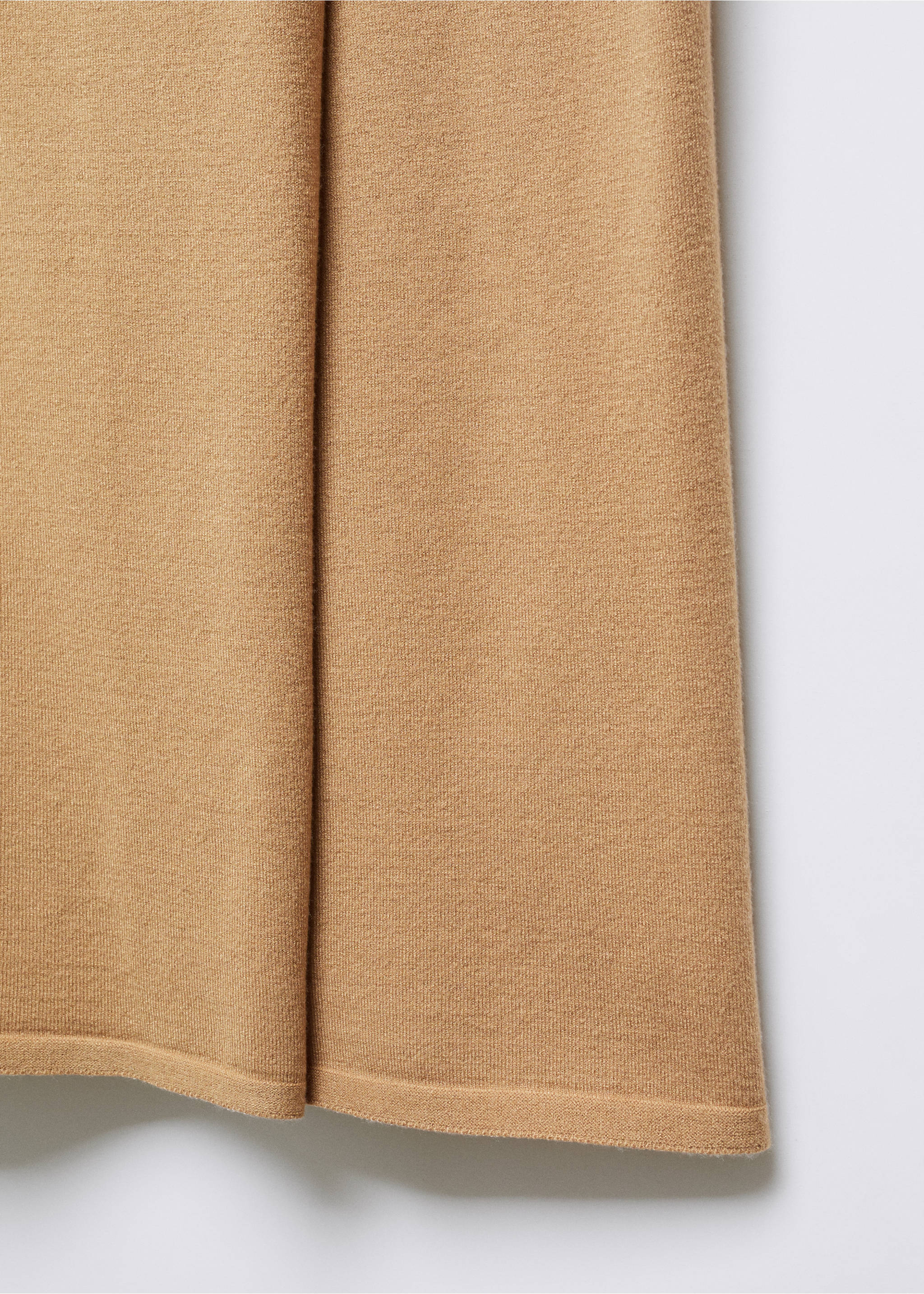 Knit wrap skirt - Details of the article 8, Medium Brown. Ref: 57075794-00.