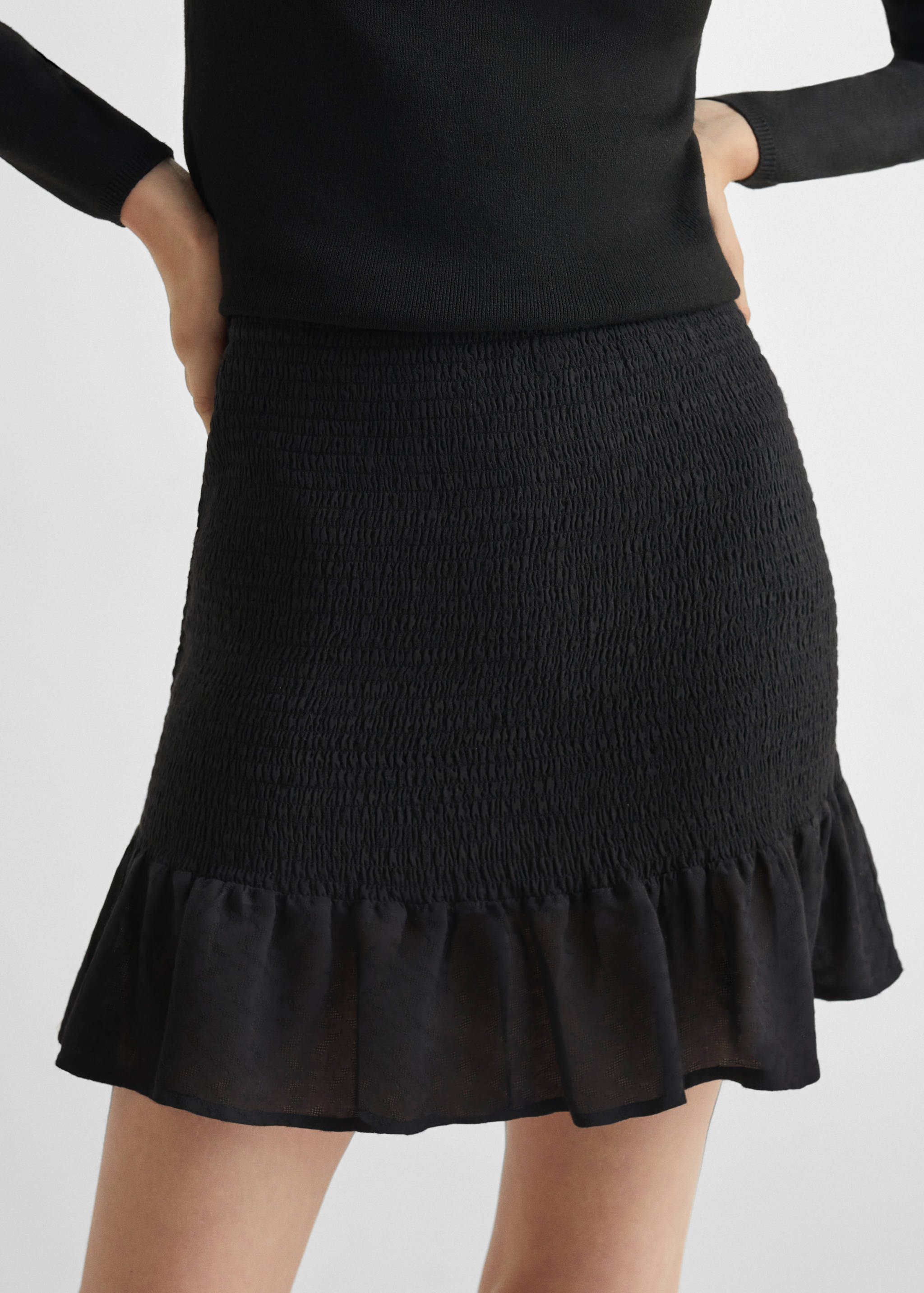 Gathered skirt with ruffles - Details of the article 6