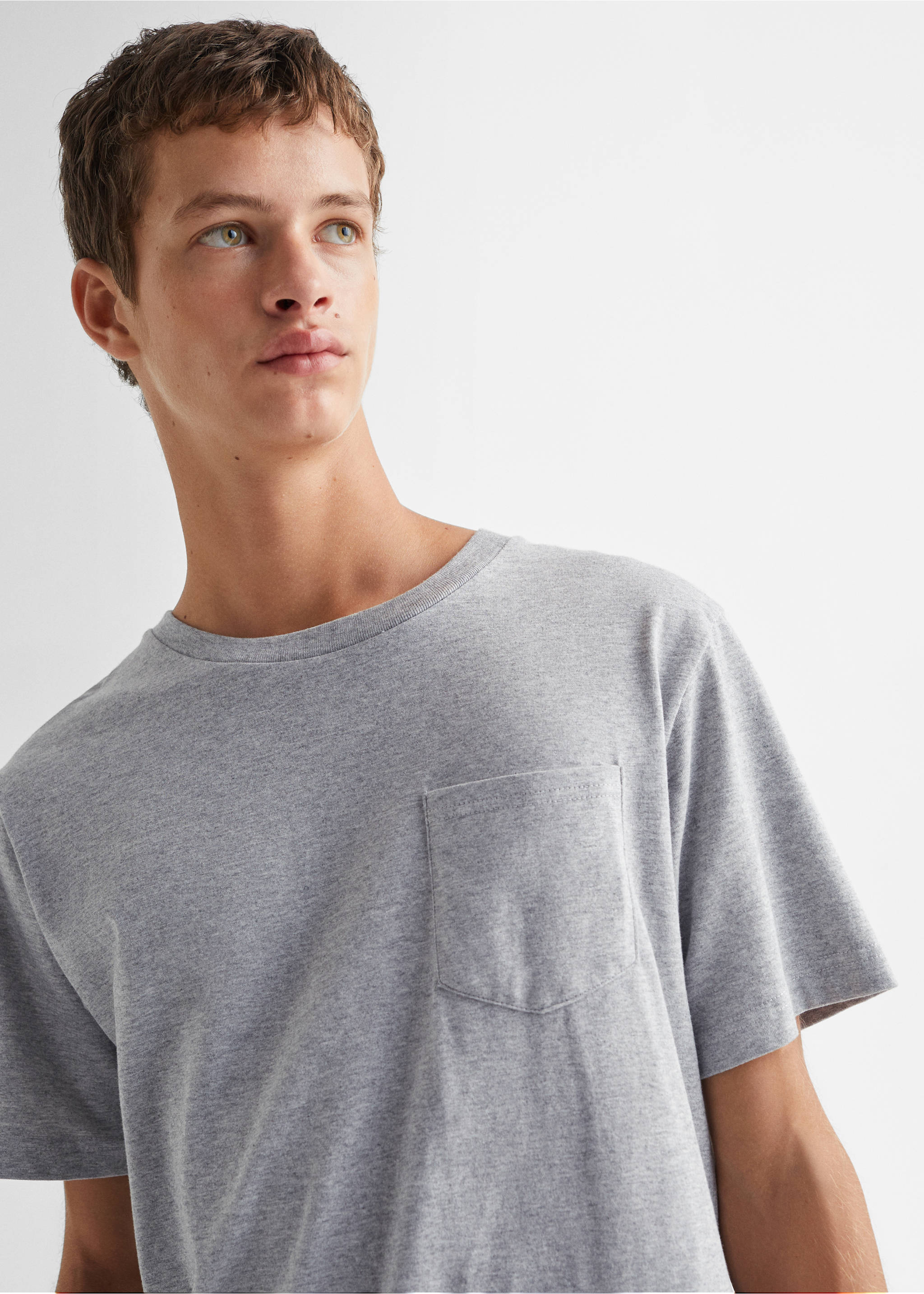 Langer Pyjama mit Streifen - Detail des Artikels 1, Grau. Ref: 57075798-00.