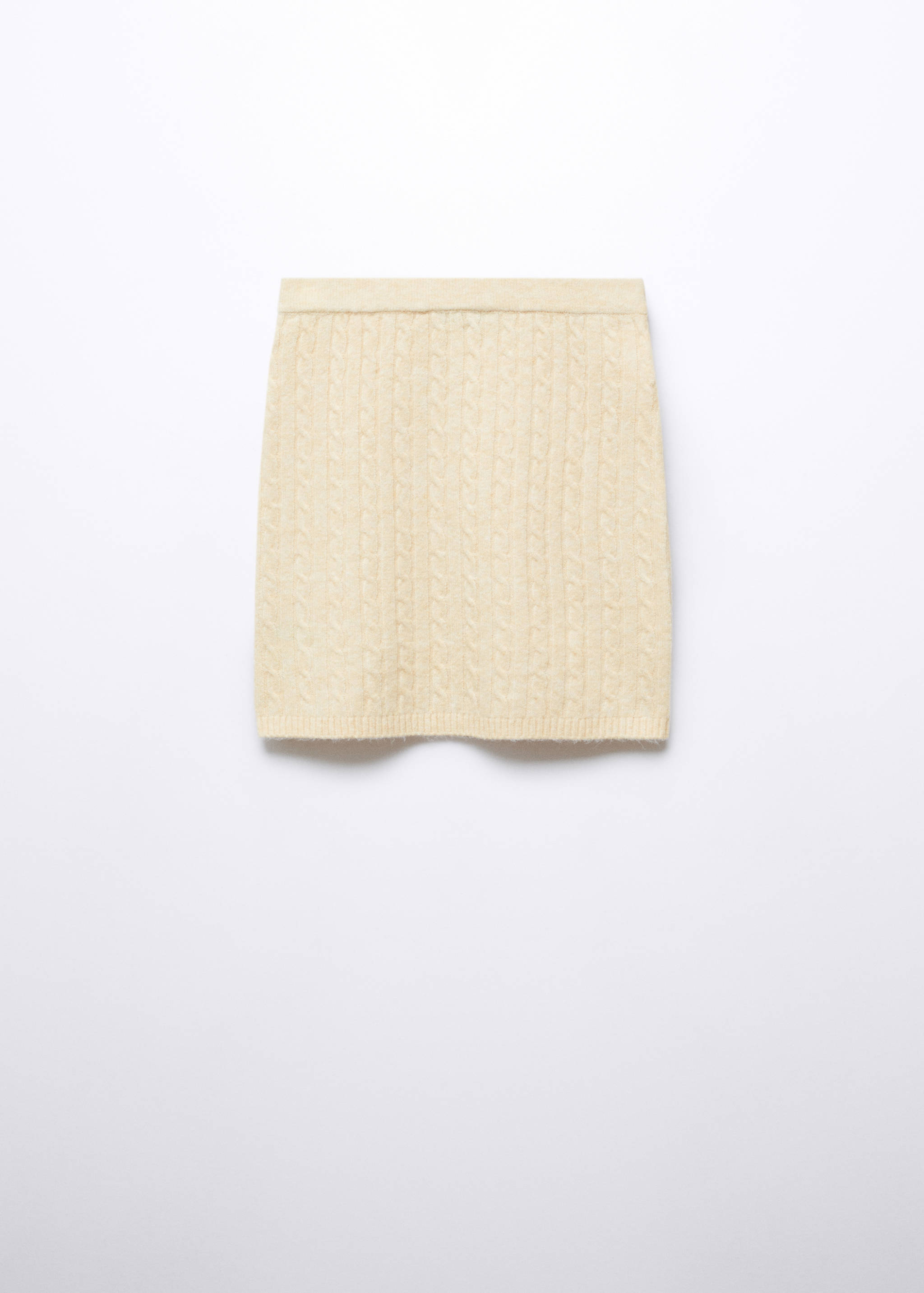 Úpletová mini sukně s copánkovým vzorem - Zboží bez modelu