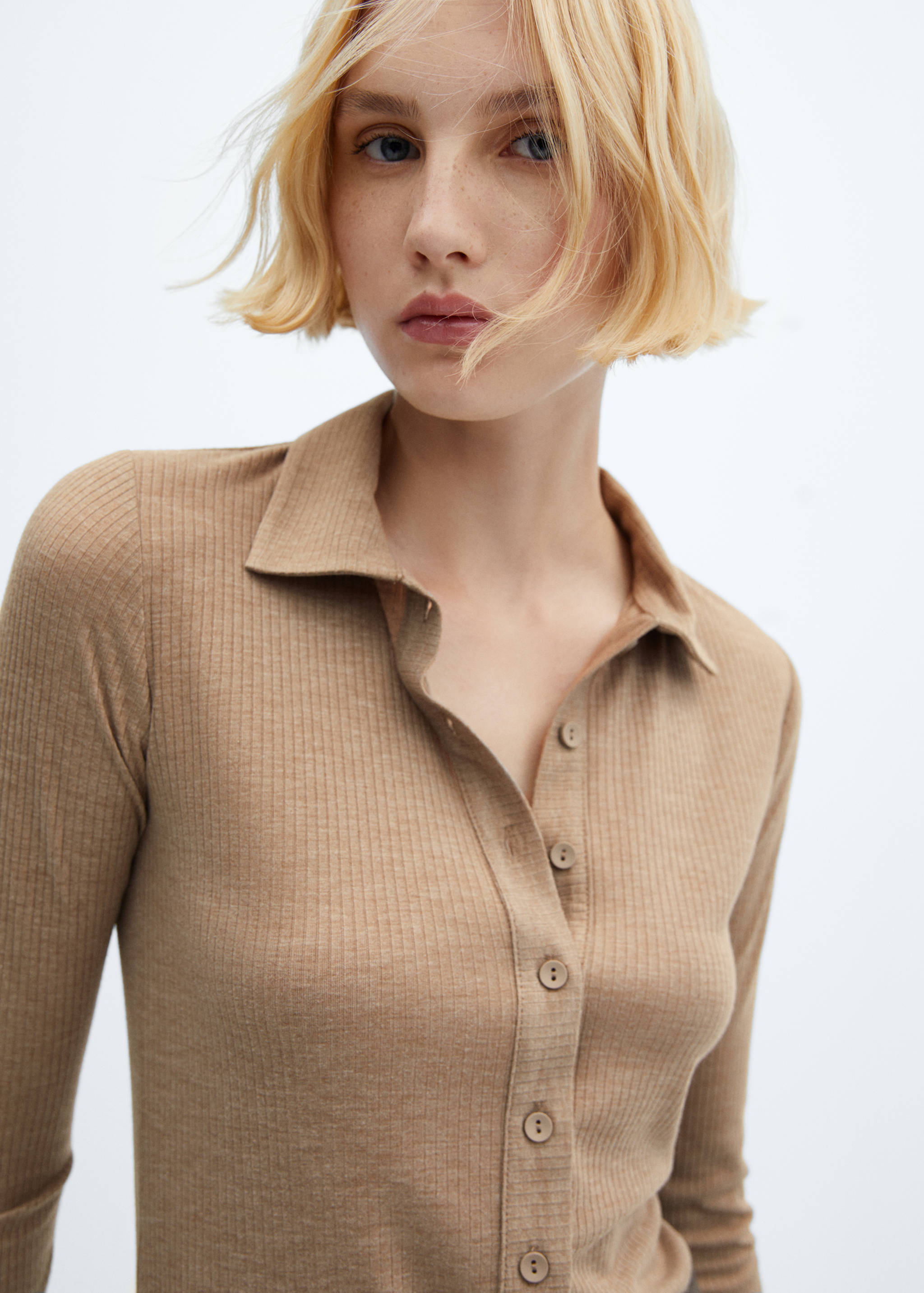 Rib-knit shirt - Details of the article 1
