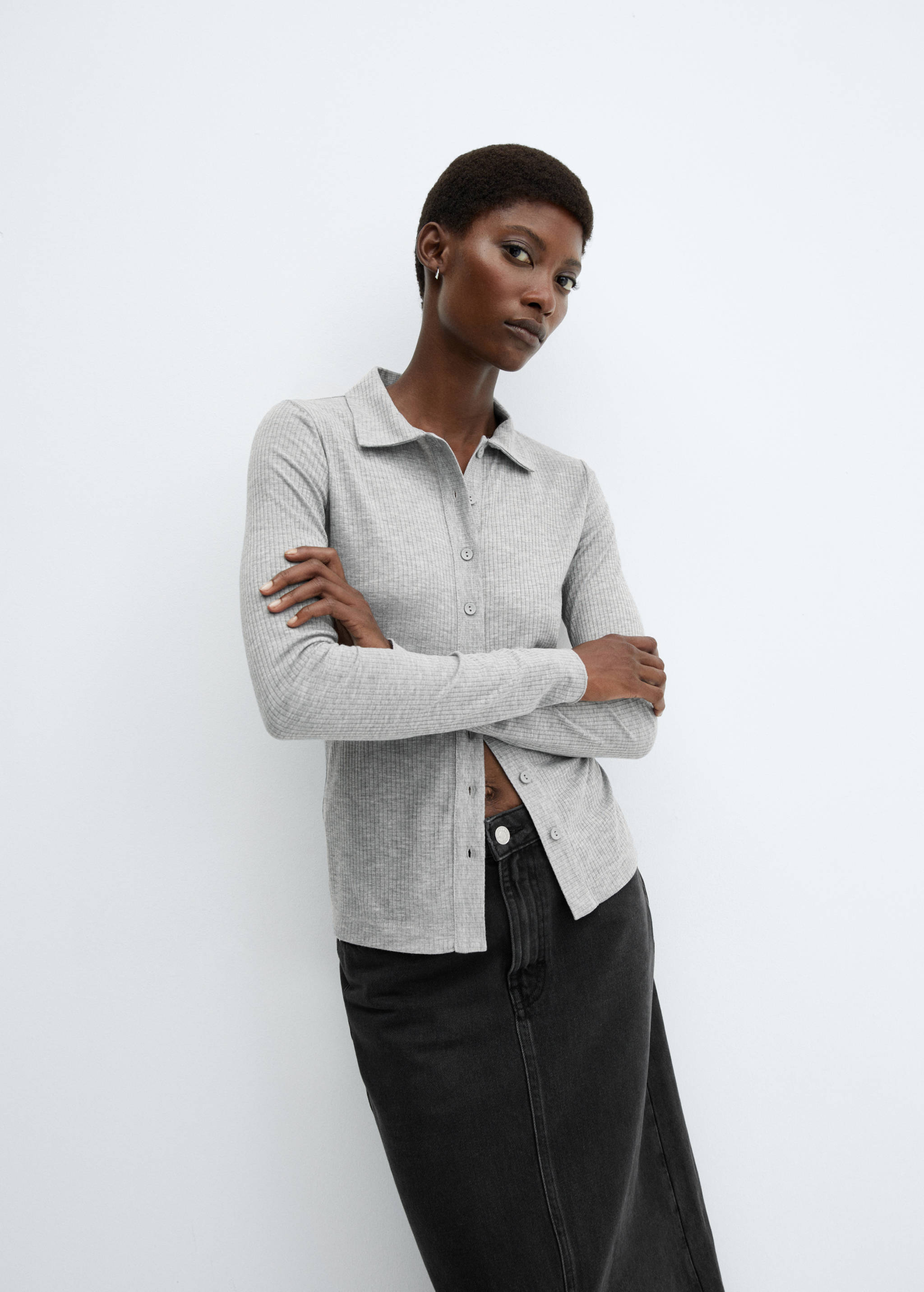 Camisa de malha canelada - Pormenor do artigo 2