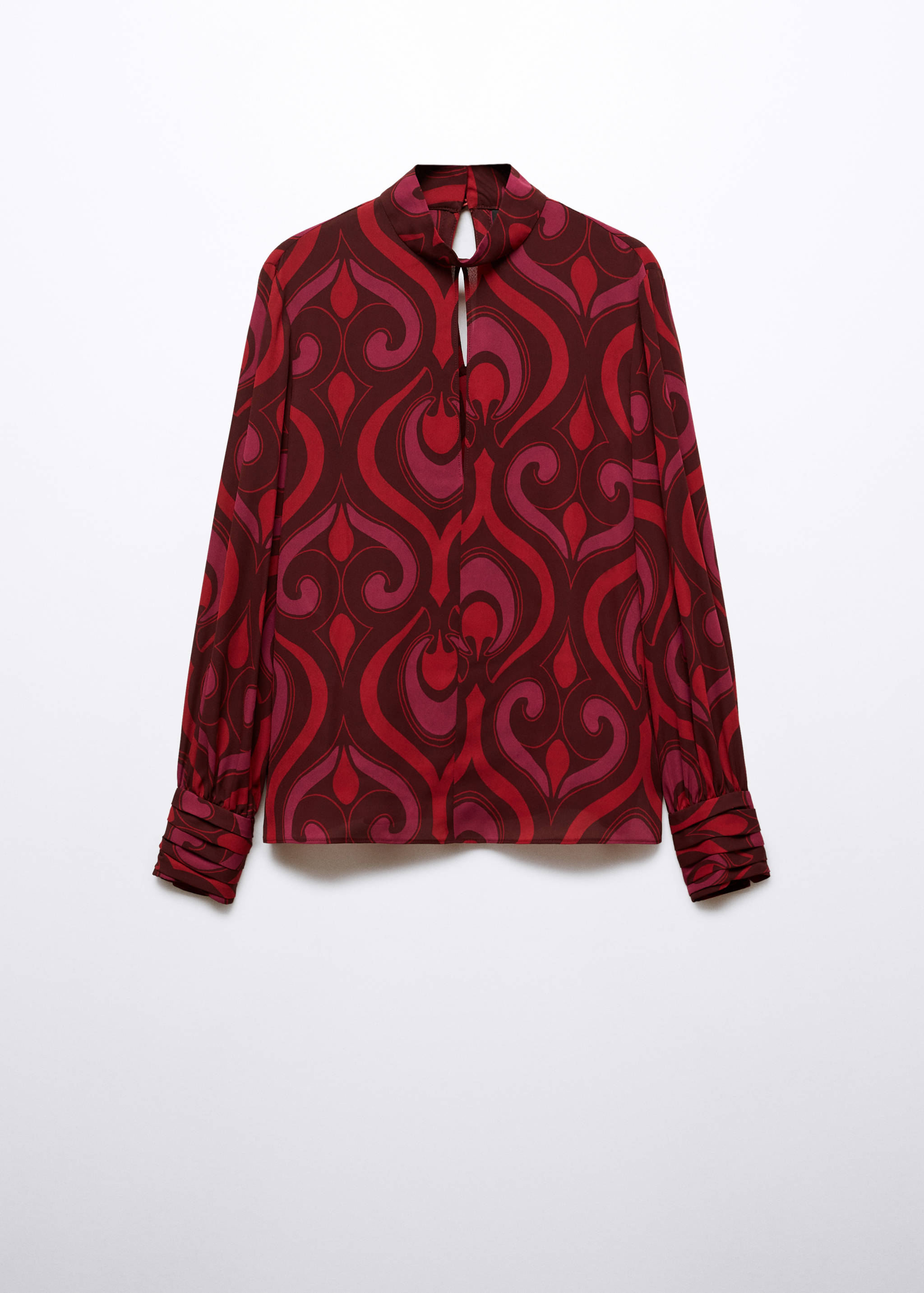 Gemusterte Bluse mit Cut-Out-Detail - Artikel ohne Model