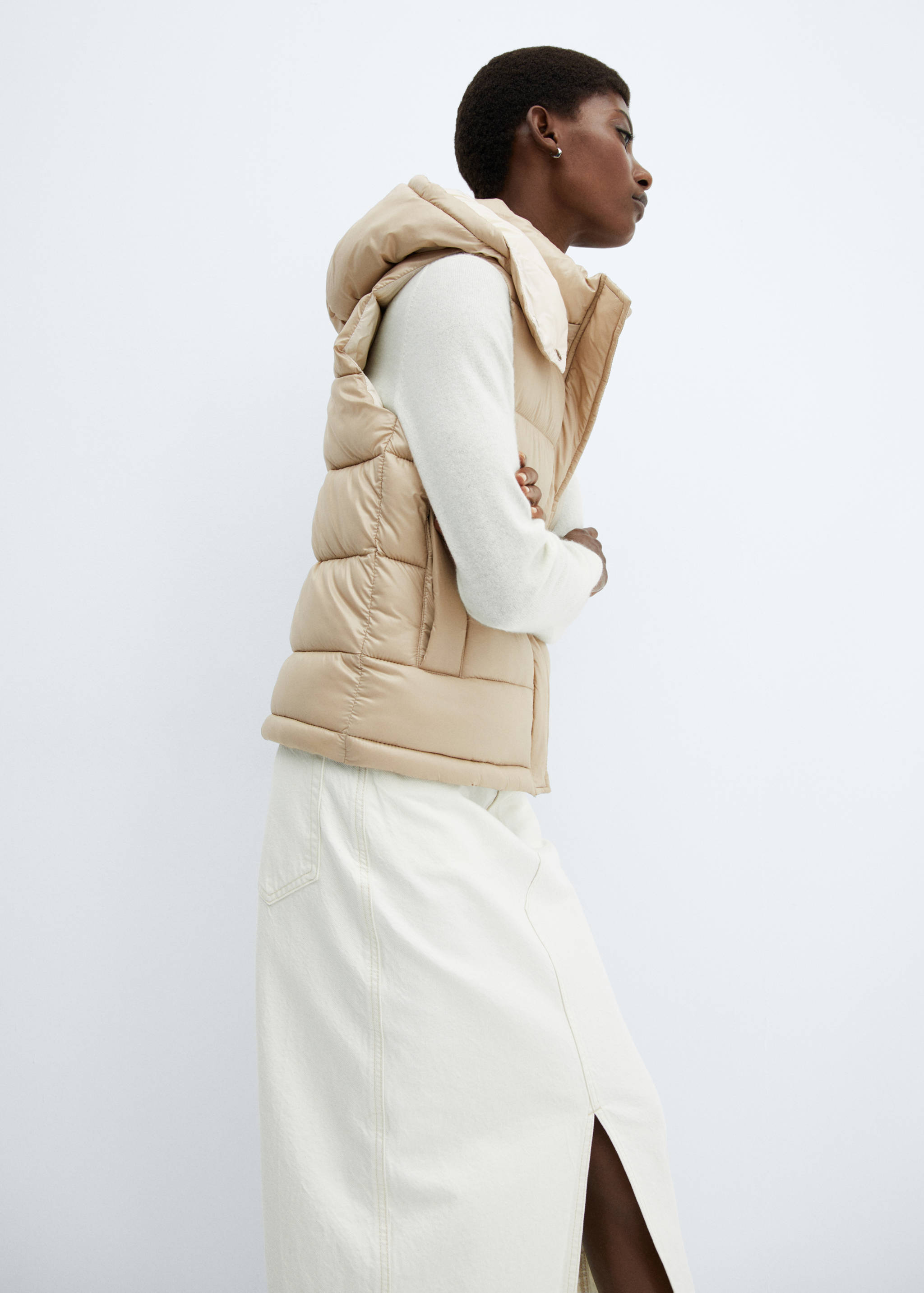 Chaleco acolchado impermeable capucha - Detalle del artículo 2